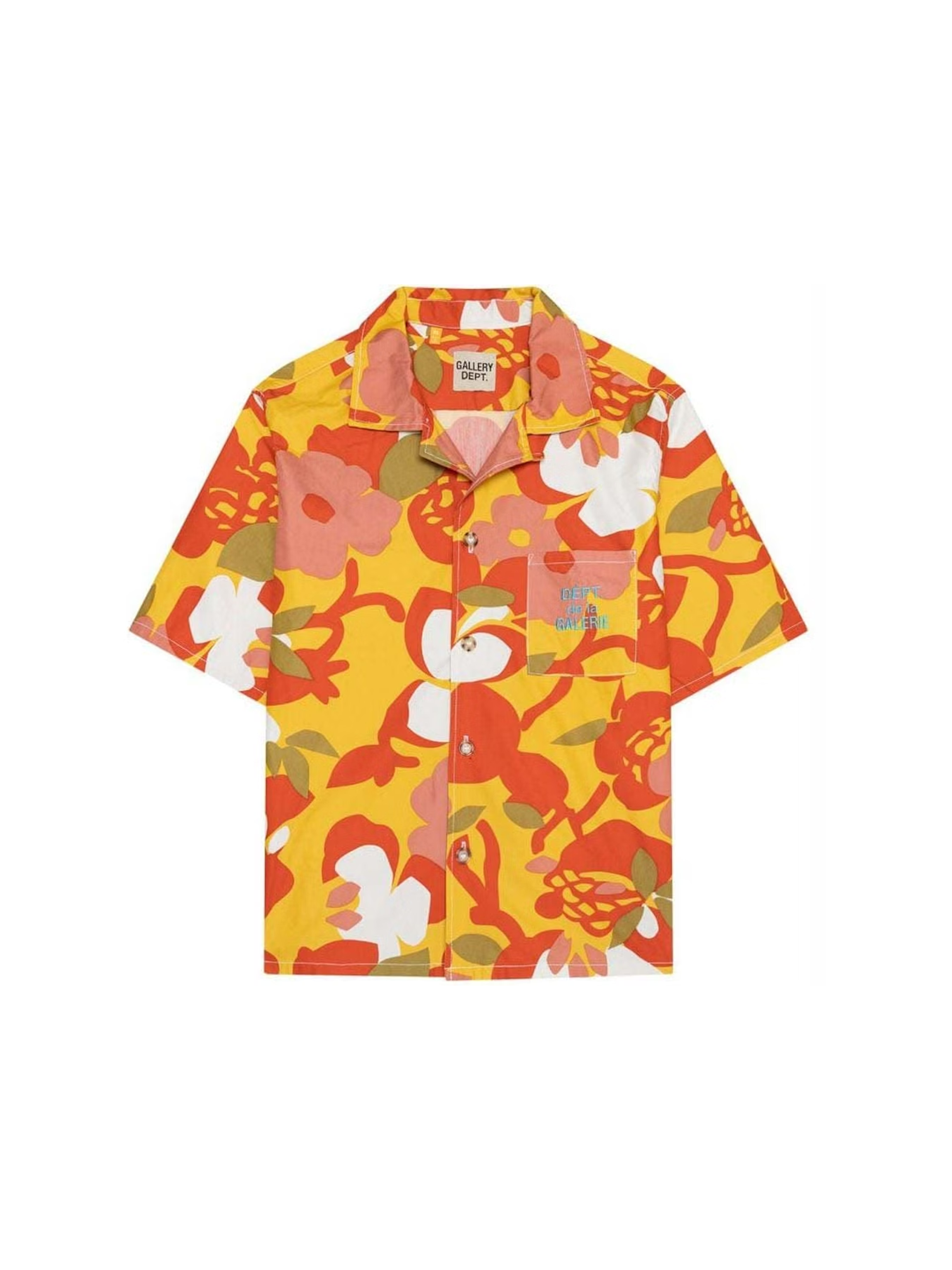 Gallery Dept. Cotton Patterned Parker Shirt 'Orange'-9348629889354-The Attic