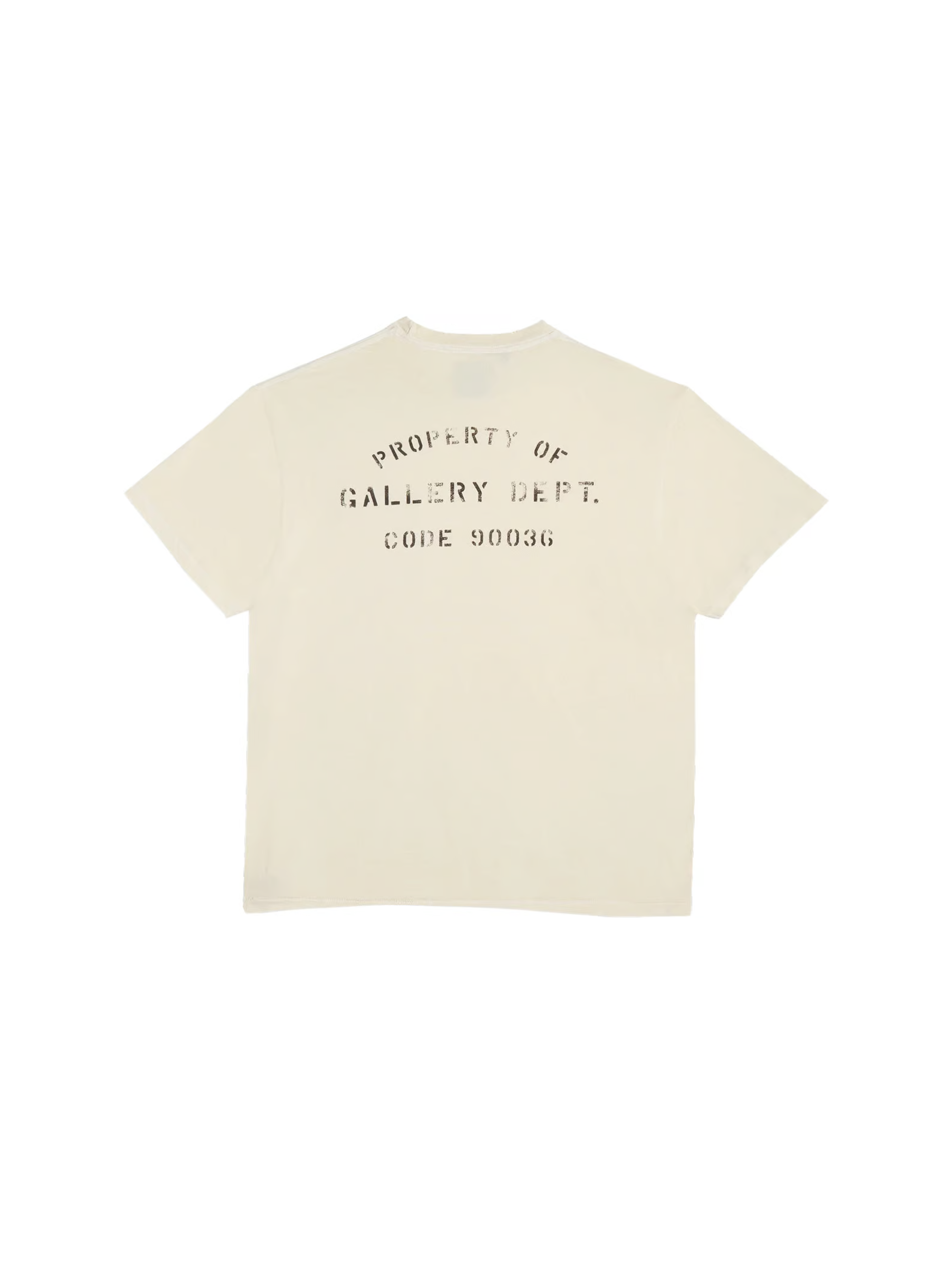 Gallery Dept. Property of Stencil Tee 'Antique White'-8747024351562-The Attic