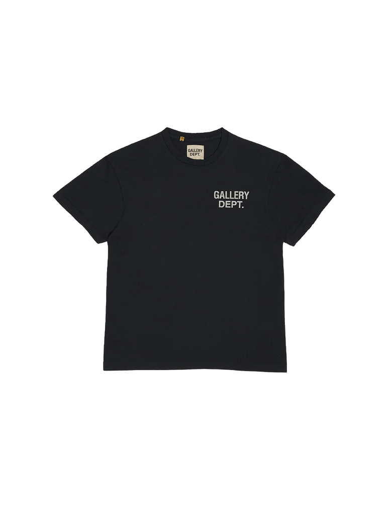 Gallery Dept. Souvenir Logo T-shirt in Washed Black – premium unisex streetwear met logo-print en vintage uitstraling