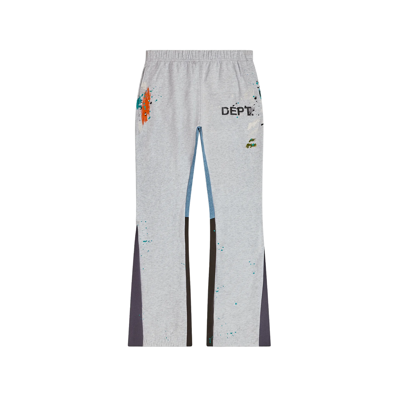 Gallery Dept. Dept Logo Sweatpant Flares 'Light Heather Gray/Navy/Black'