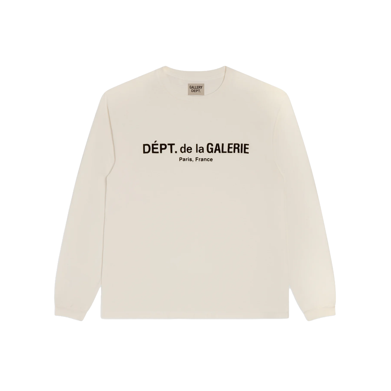 Gallery Dept. French Logo Lux Long Sleeve Tee 'Washed Cream'