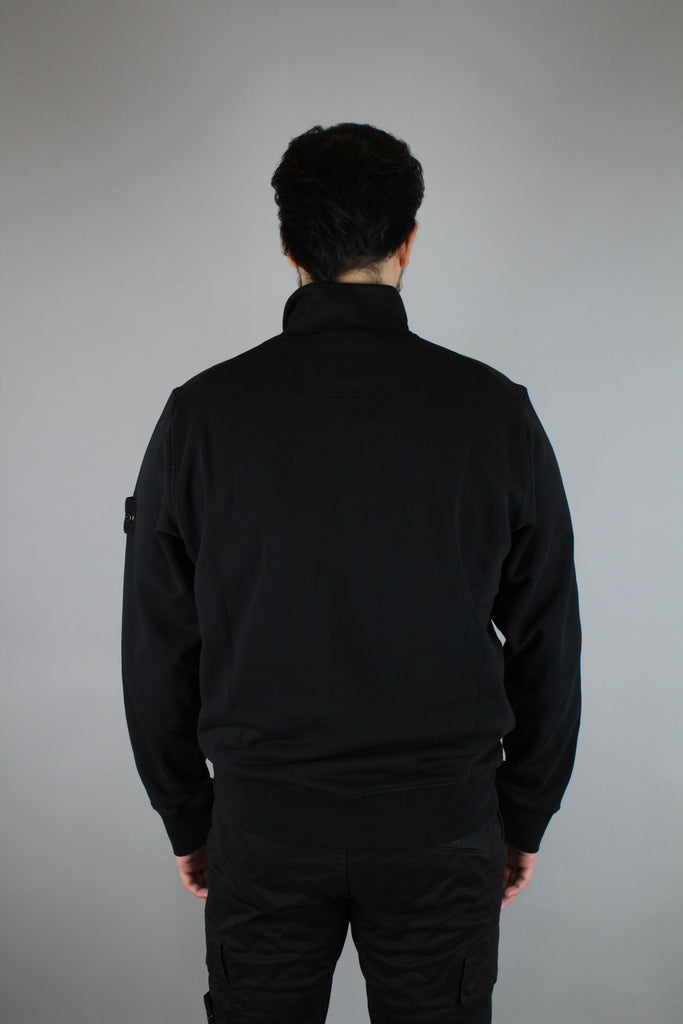 Stone Island Felpa Quarter Zip 'Black'-8748018696522-The Attic