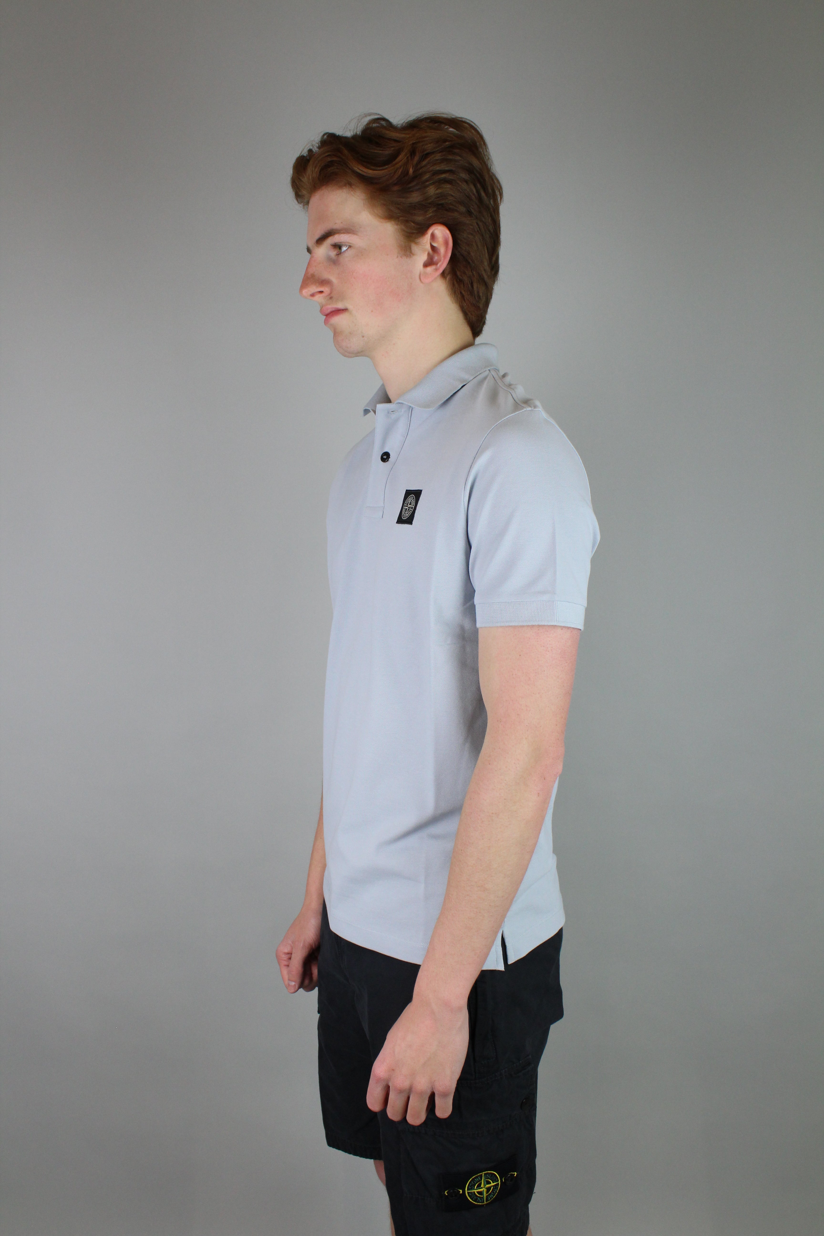 Stone Island Polo 'Light Blue' (Slim Fit)-8747729256778-The Attic