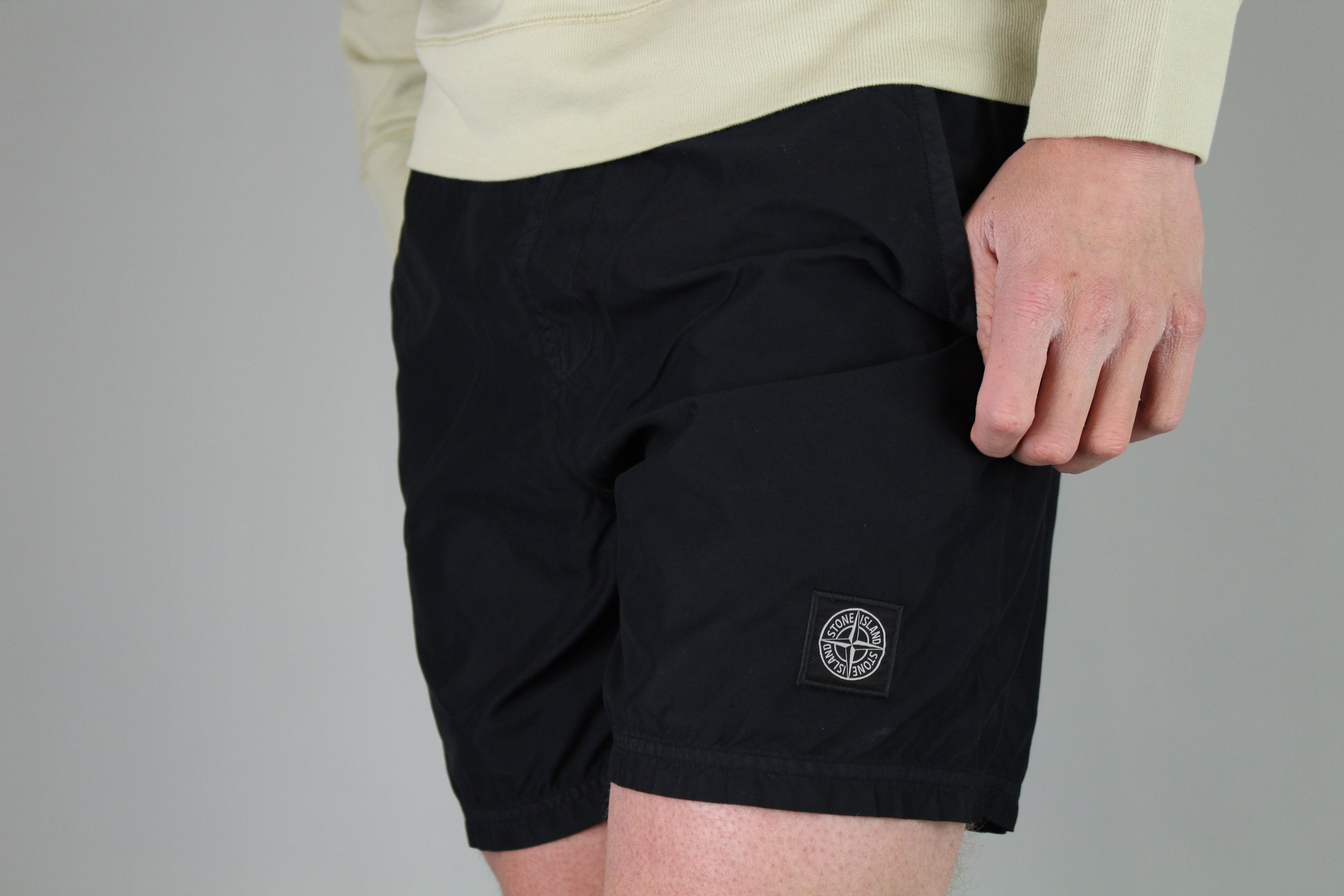 Stone Island Compass Logo Swim Shorts 'Black'-8747825725770-The Attic