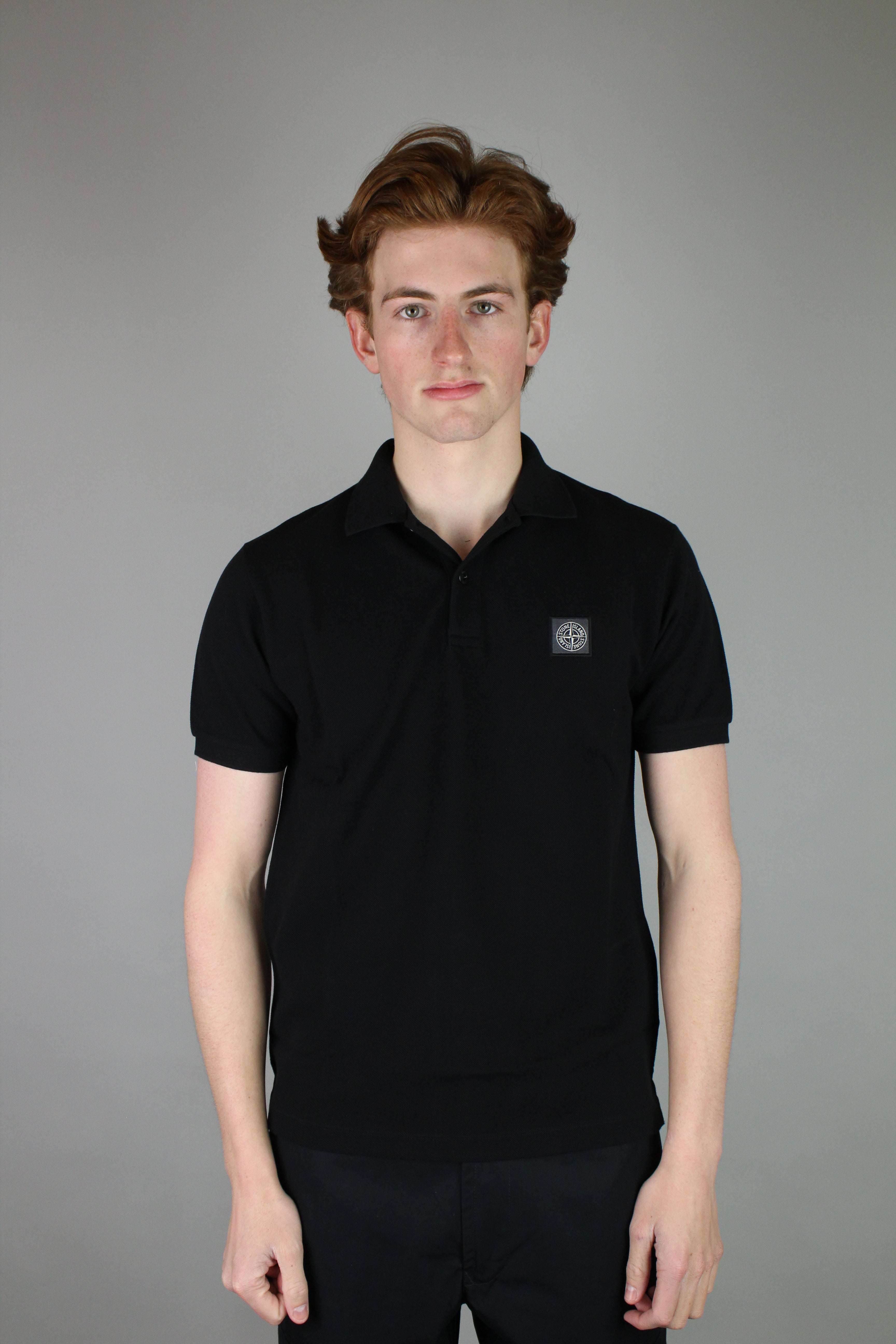 Stone Island Polo 'Black' (Regular Fit)-8747738431818-The Attic