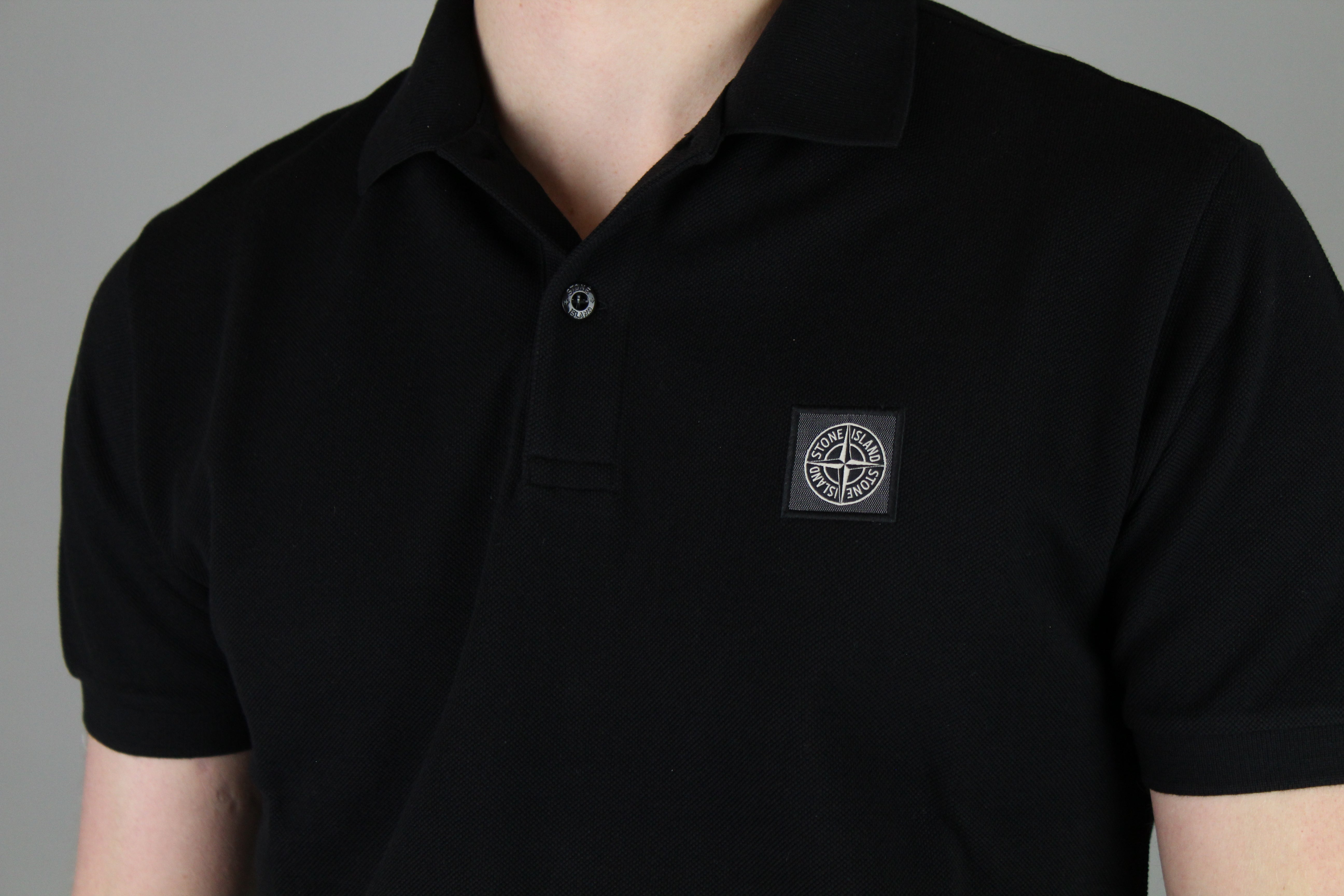Stone Island Polo 'Black' (Regular Fit)-8747738431818-The Attic