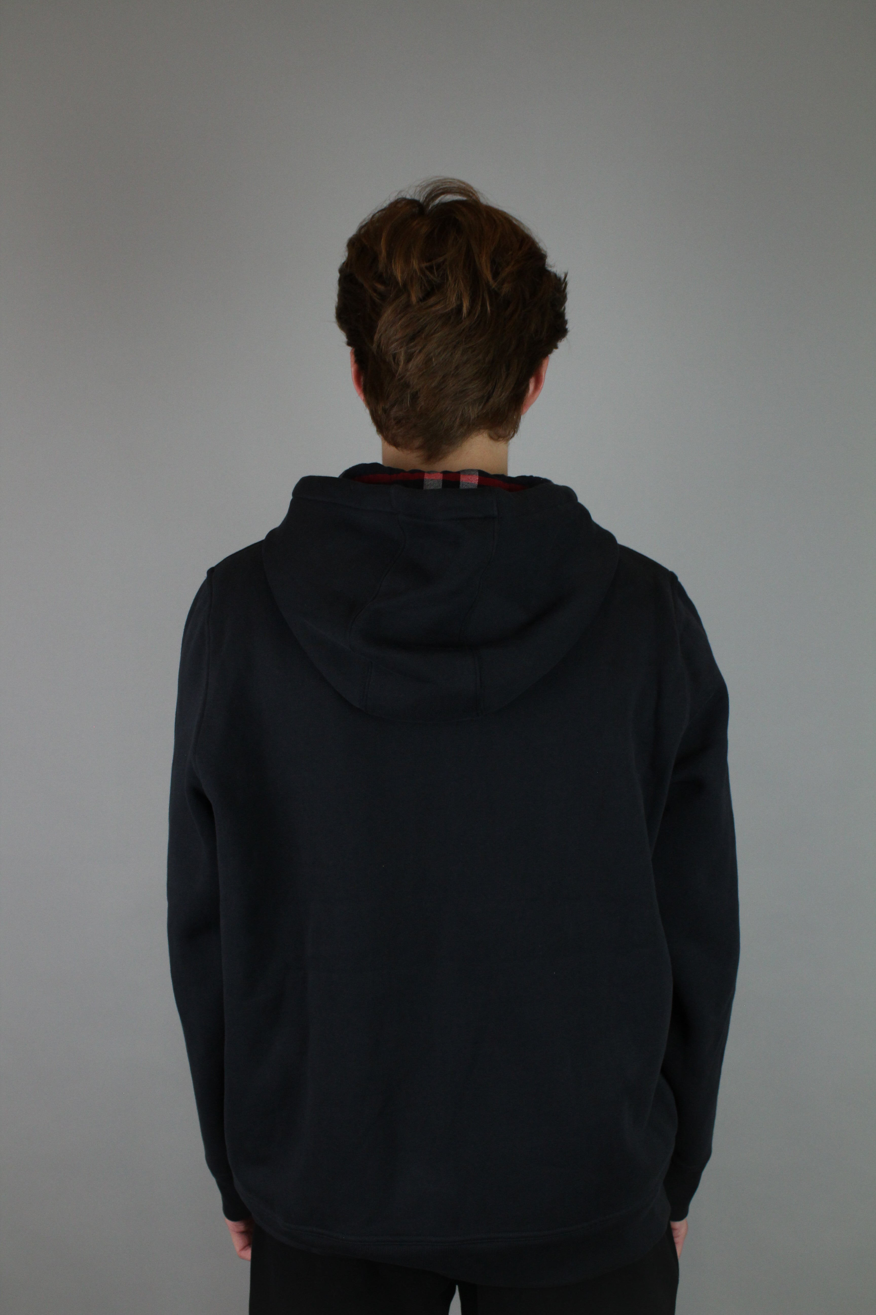 Burberry Letter Graphic Cotton Blend Zip Hoodie Navy - Size XXL (ARCHIVE)-8771983671626-The Attic