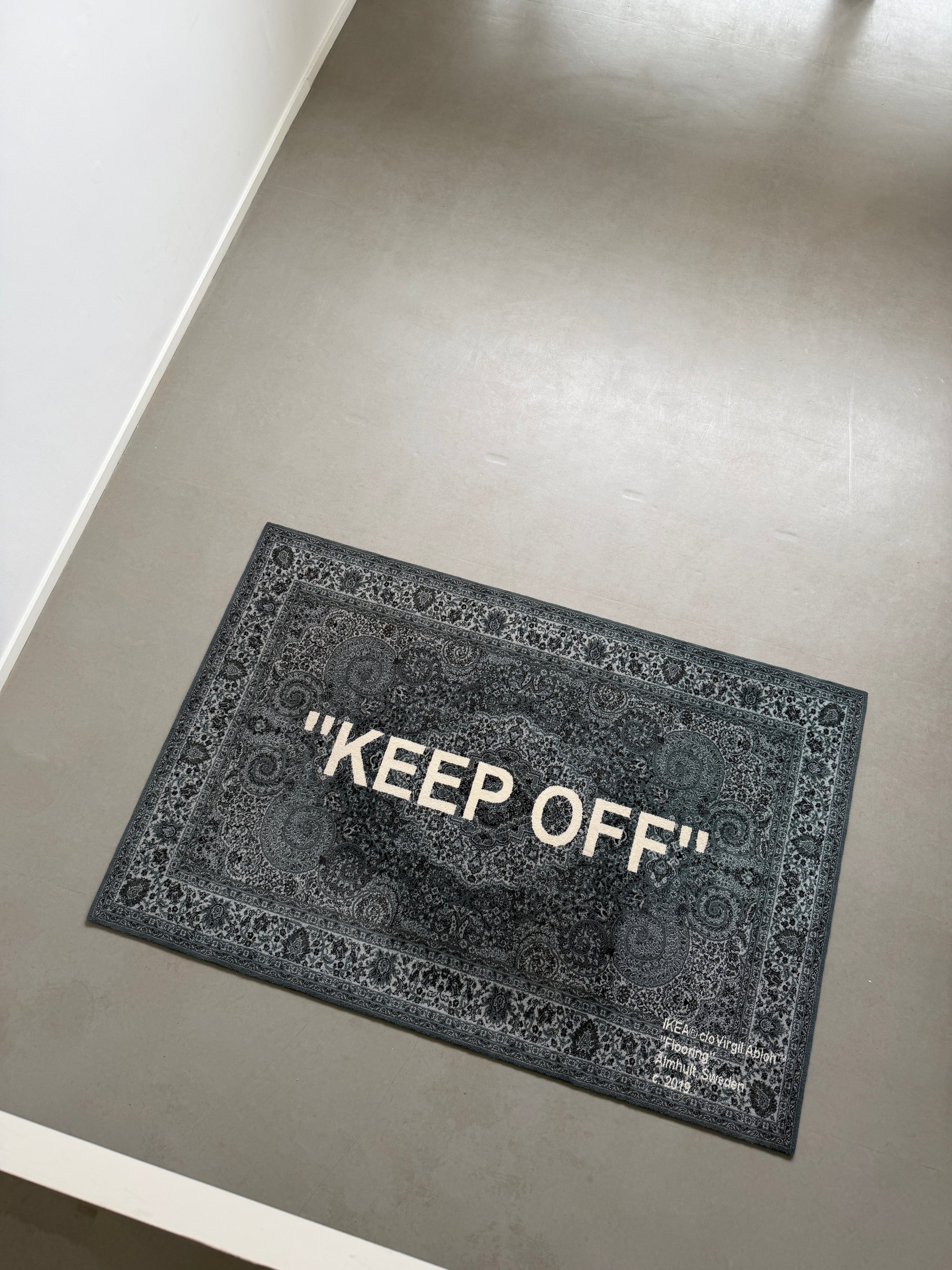 IKEA x Virgil Abloh ''KEEP OFF'' Rug 'Grey White' - (ARCHIVE