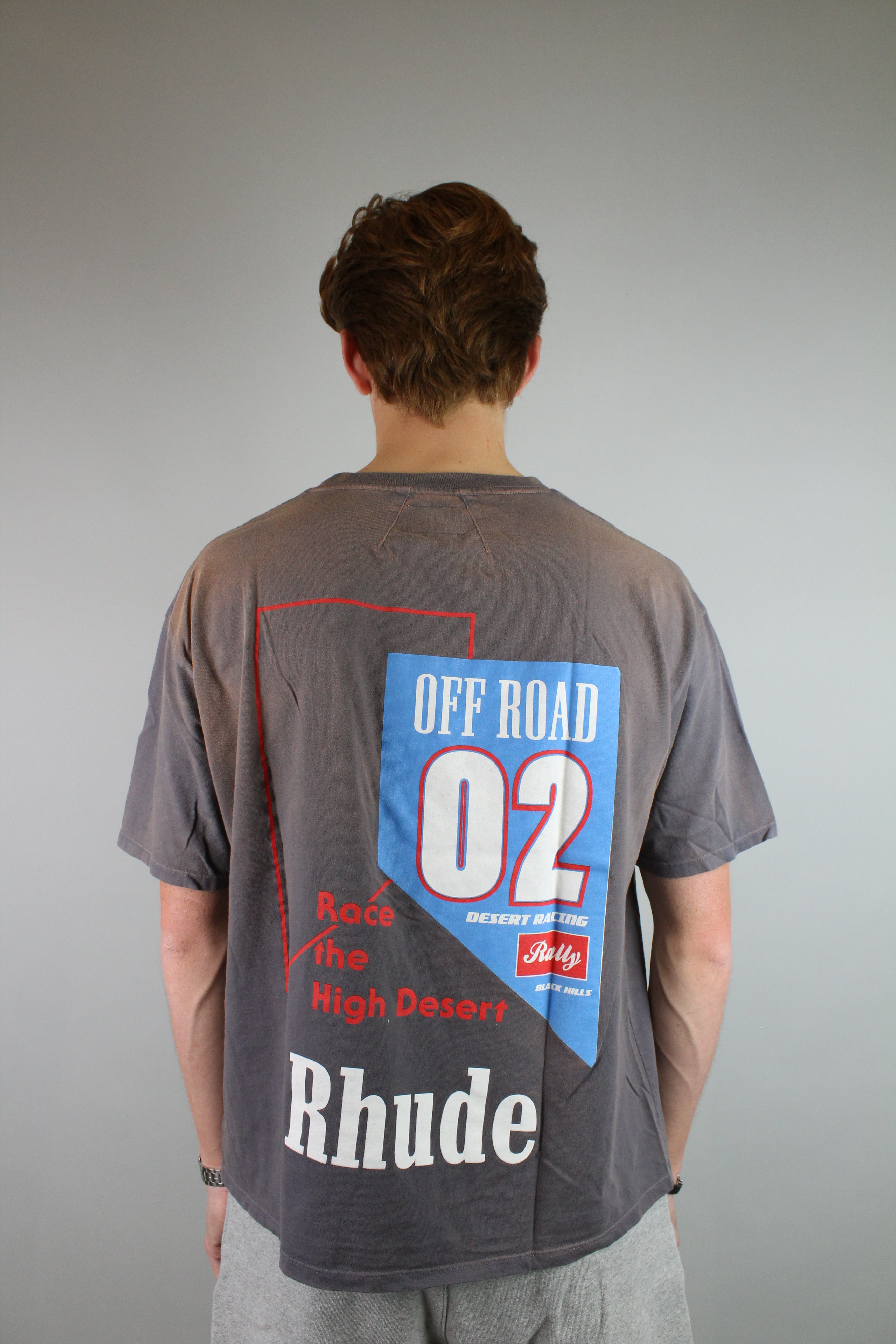 Rhude 'Off Road' Tee 'Vintage Grey'-9351261847882-The Attic