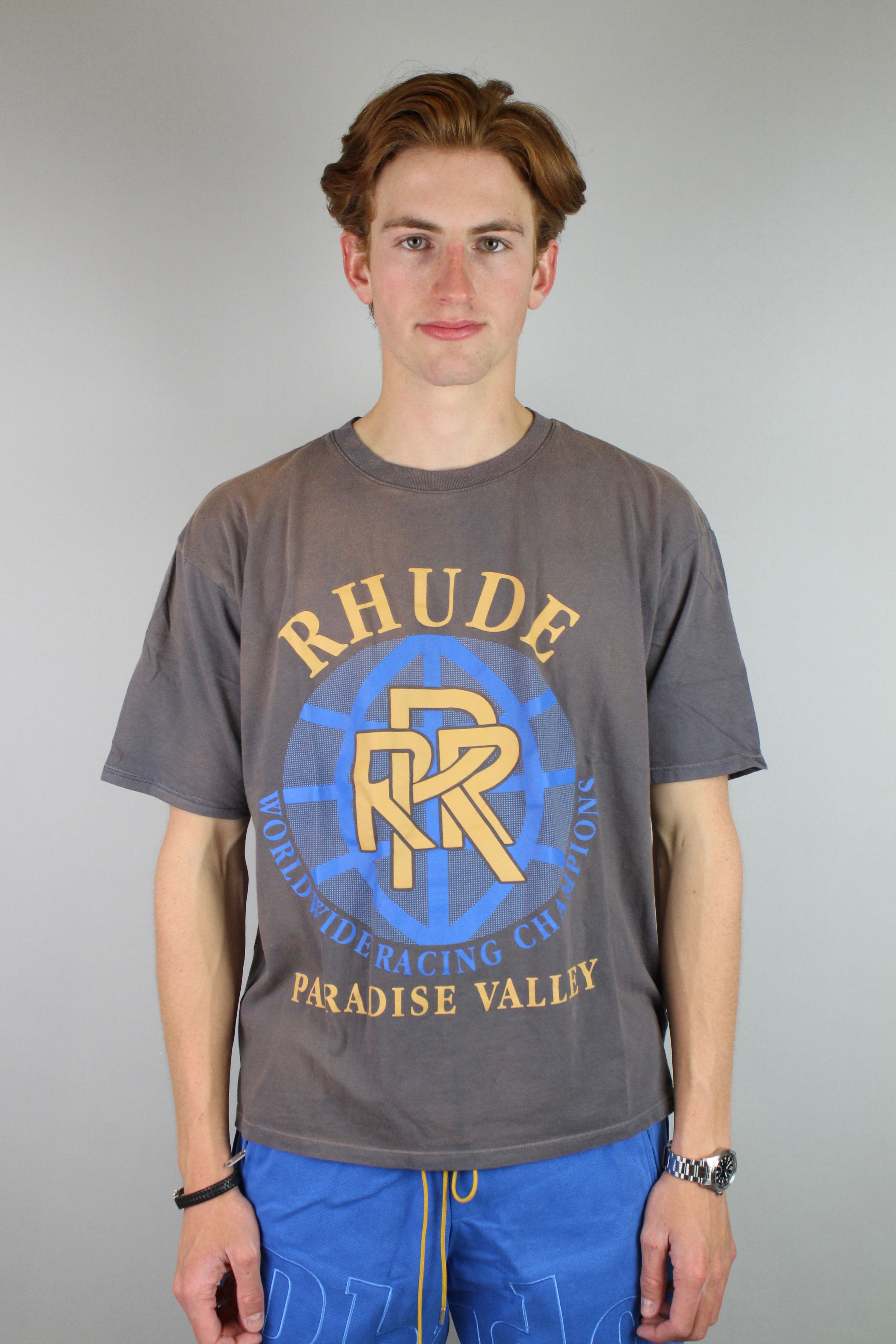 Rhude Paradise Valley Tee 'Vintage Grey'-9351271809354-The Attic