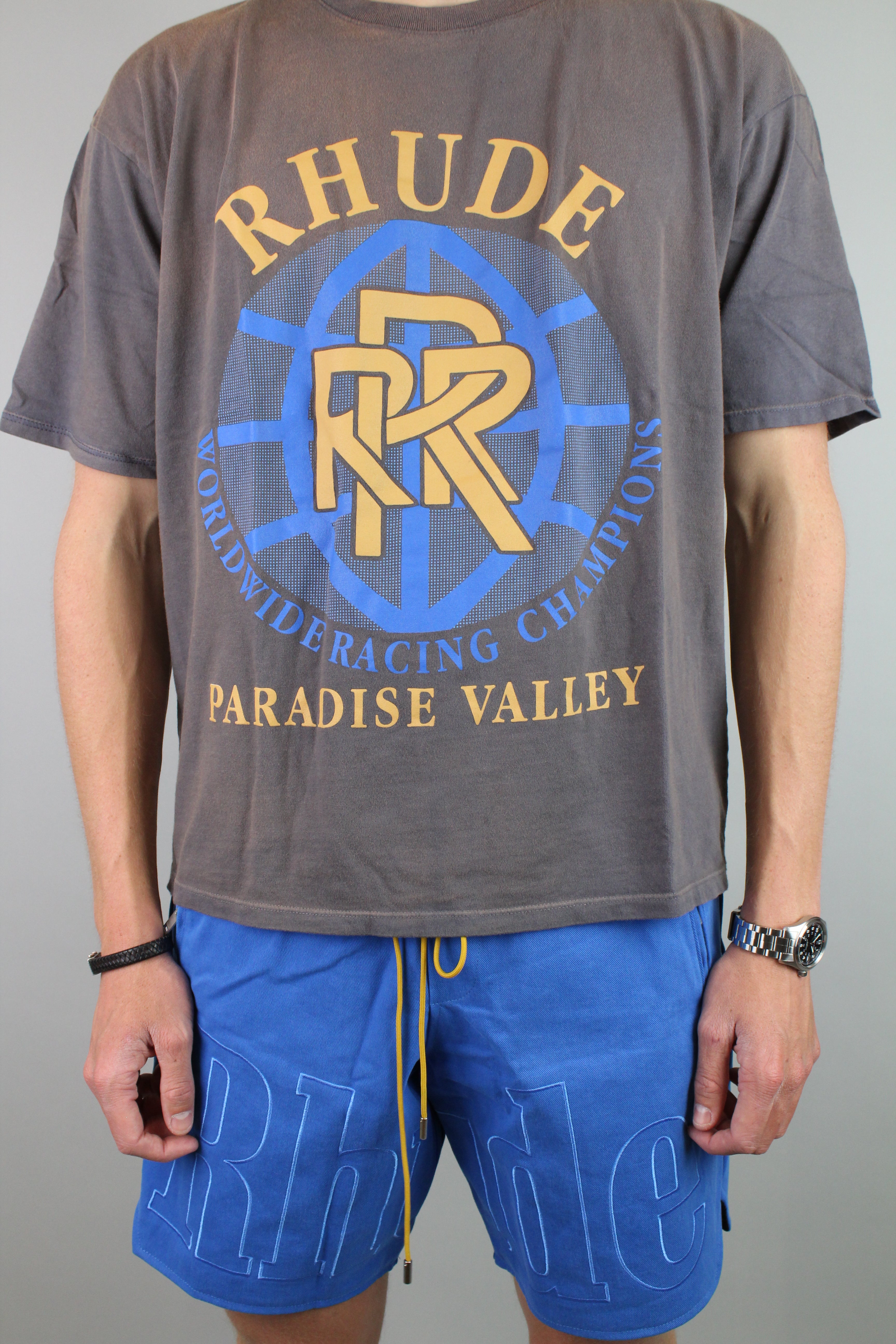 Rhude Paradise Valley Tee 'Vintage Grey'-9351271809354-The Attic