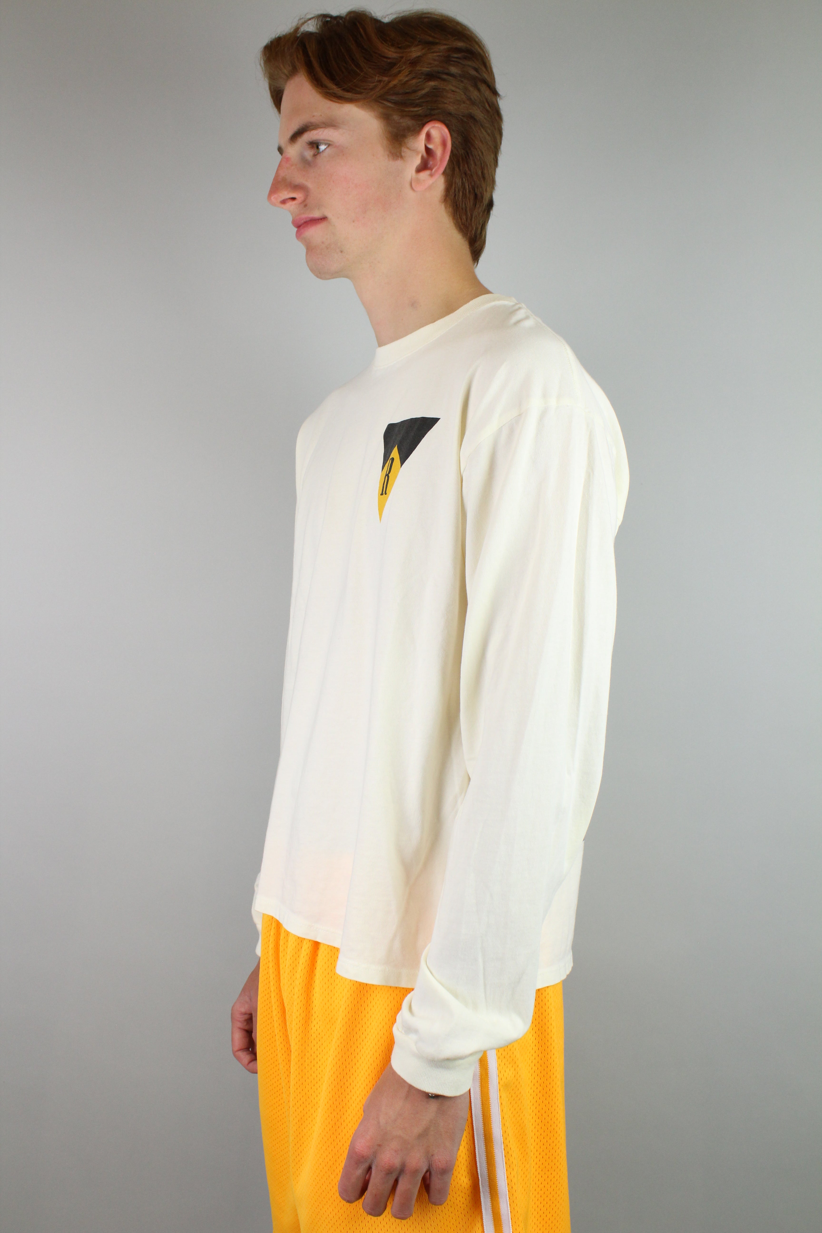 Rhude Blood And Mud Long Sleeve Tee 'White'-9348775182666-The Attic