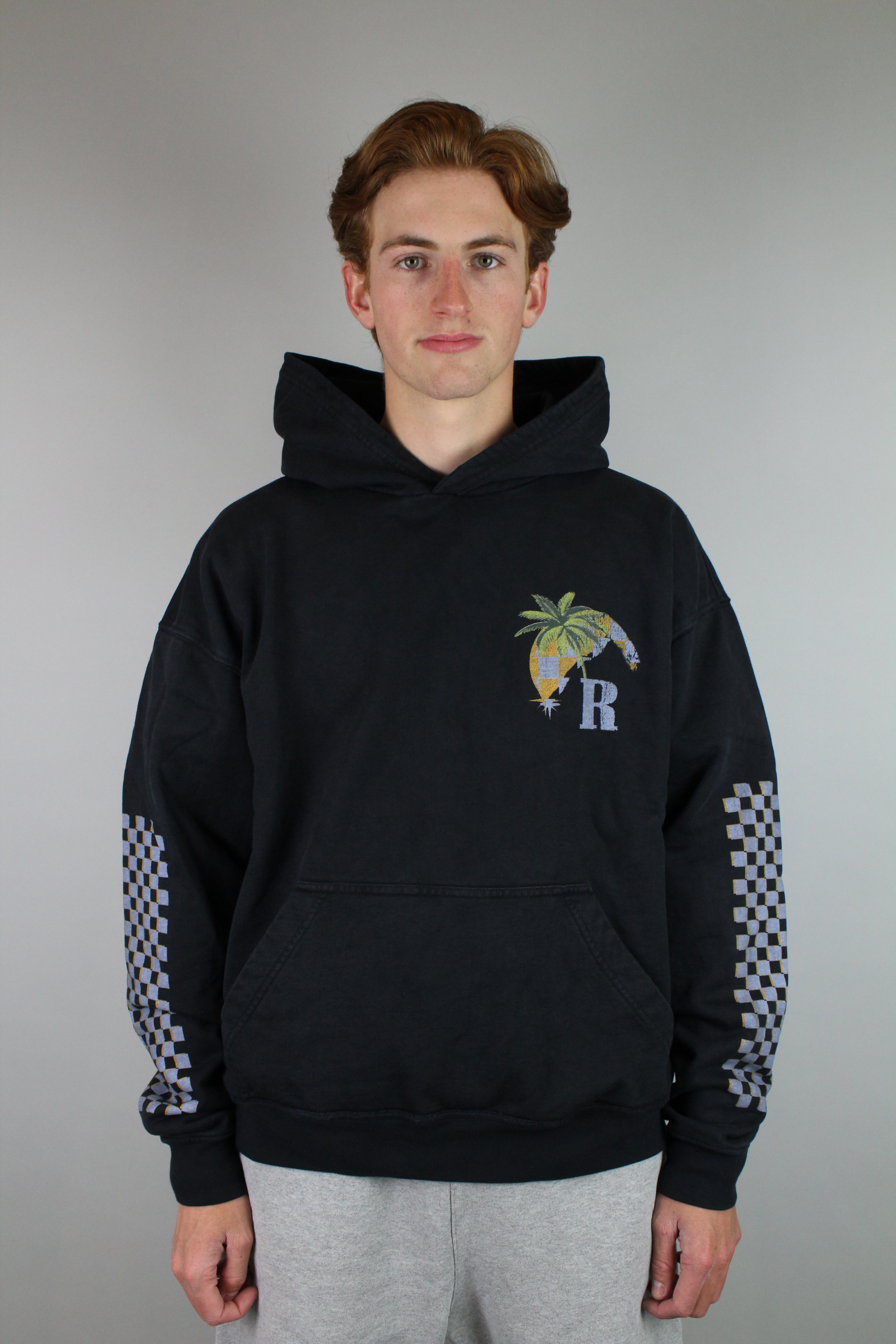 Rhude Moonlight Tropics Hoodie 'Black'-9356288229706-The Attic
