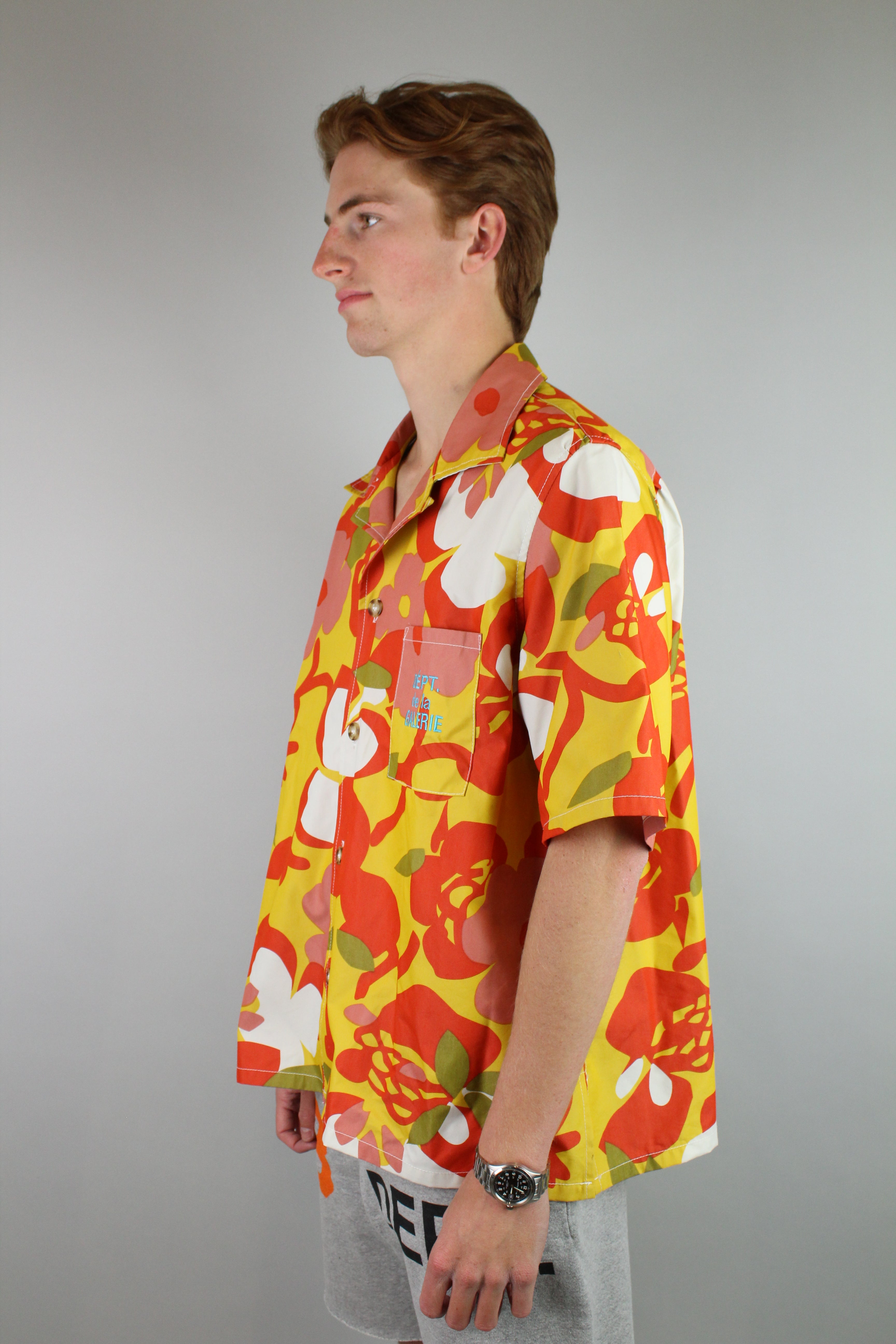 Gallery Dept. Cotton Patterned Parker Shirt 'Orange'-9348629889354-The Attic