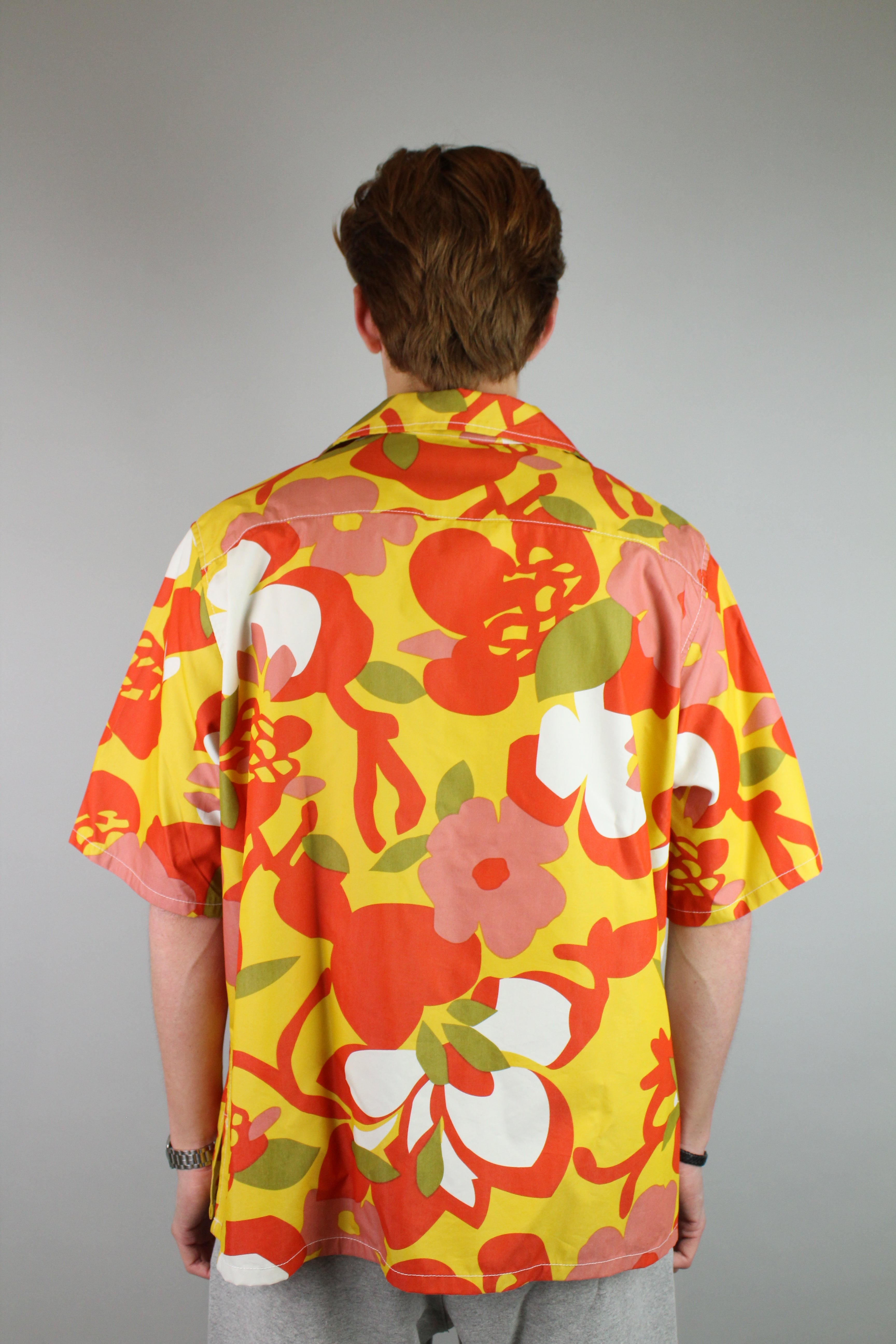 Gallery Dept. Cotton Patterned Parker Shirt 'Orange'-9348629889354-The Attic