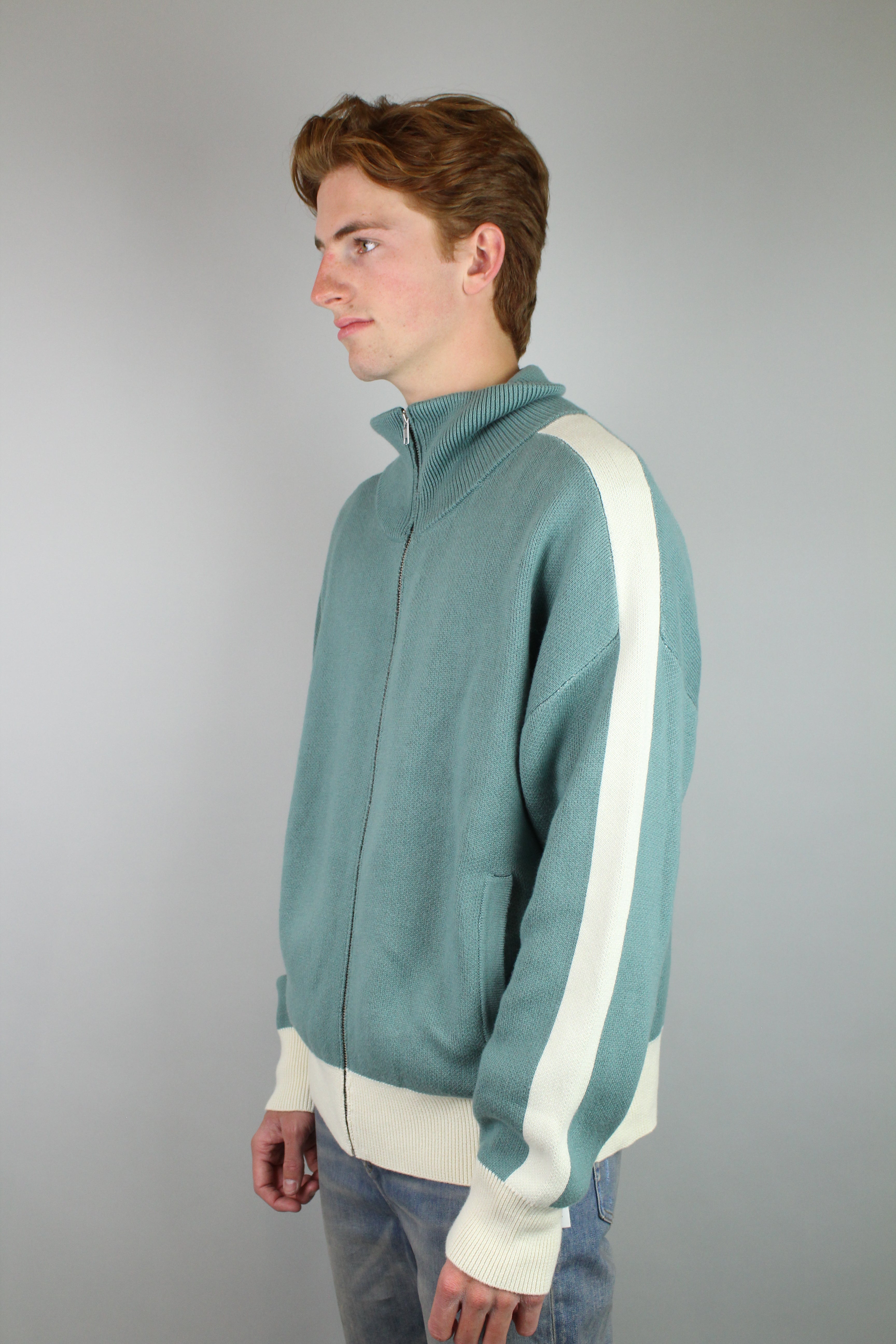 Rhude Zip-Up Track Jacket 'Ivory/Sage'-9363686883658-The Attic