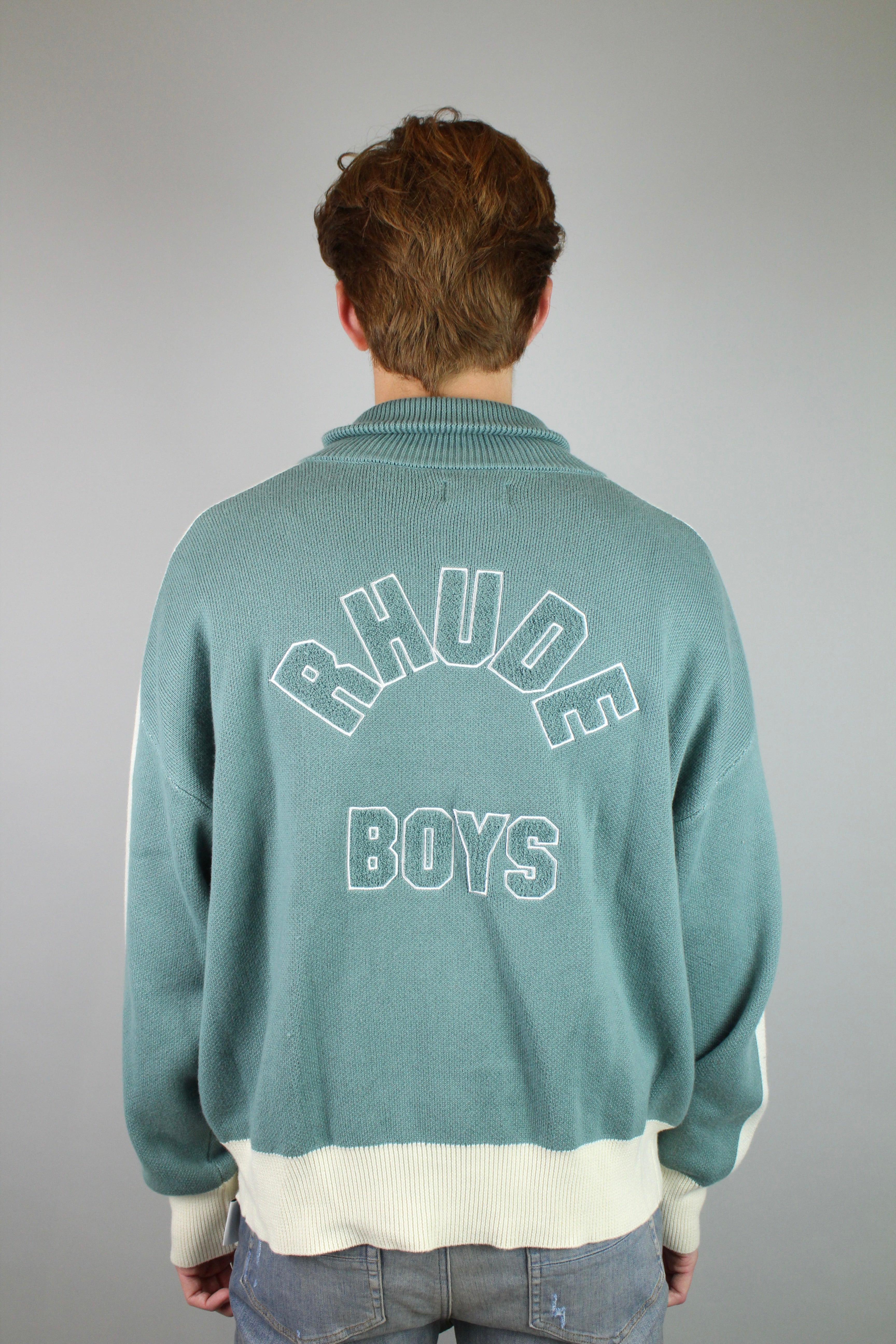 Rhude Zip-Up Track Jacket 'Ivory/Sage'-9363686883658-The Attic
