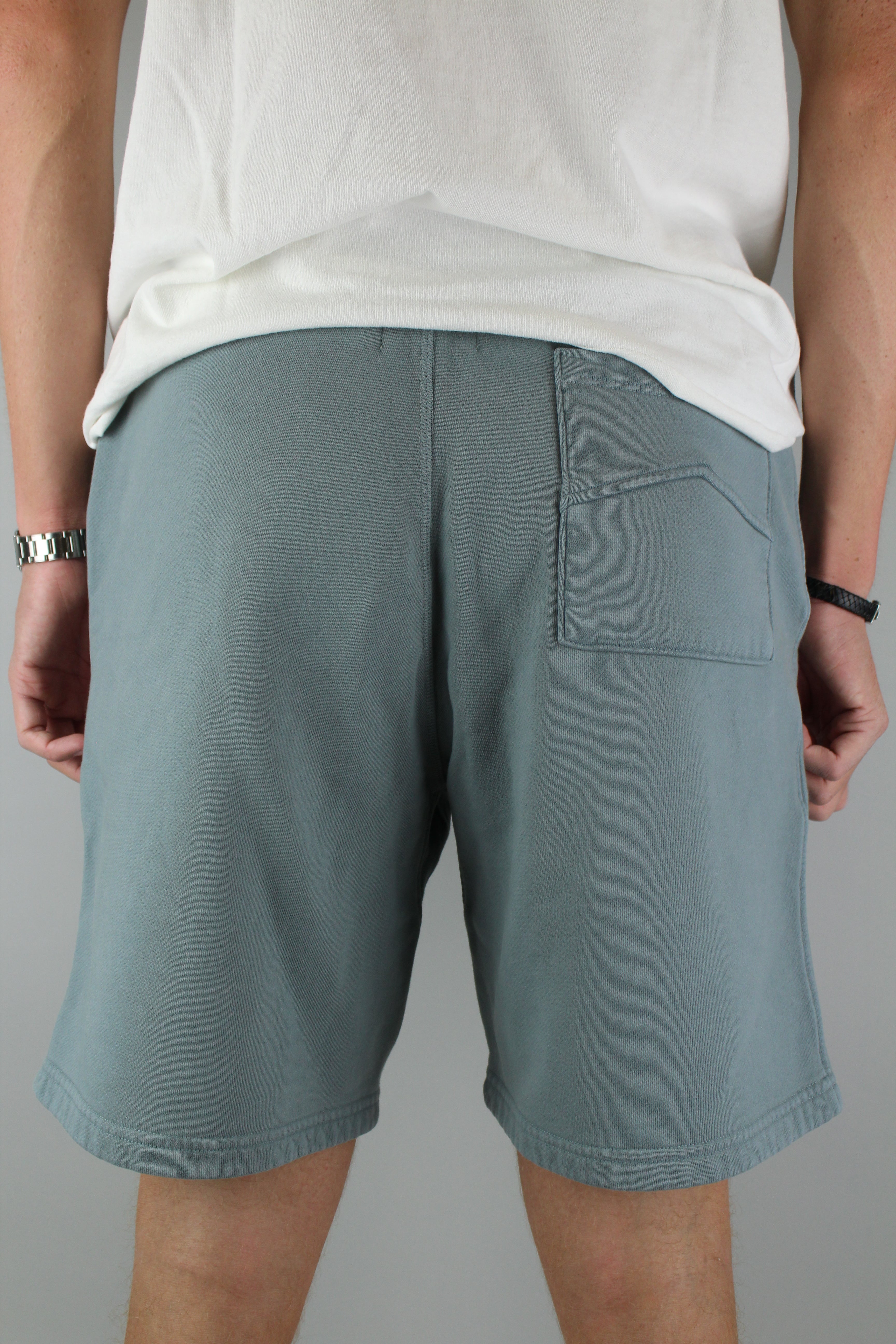 Rhude Logo Sweat Shorts 'Sage'-9464094556490-The Attic