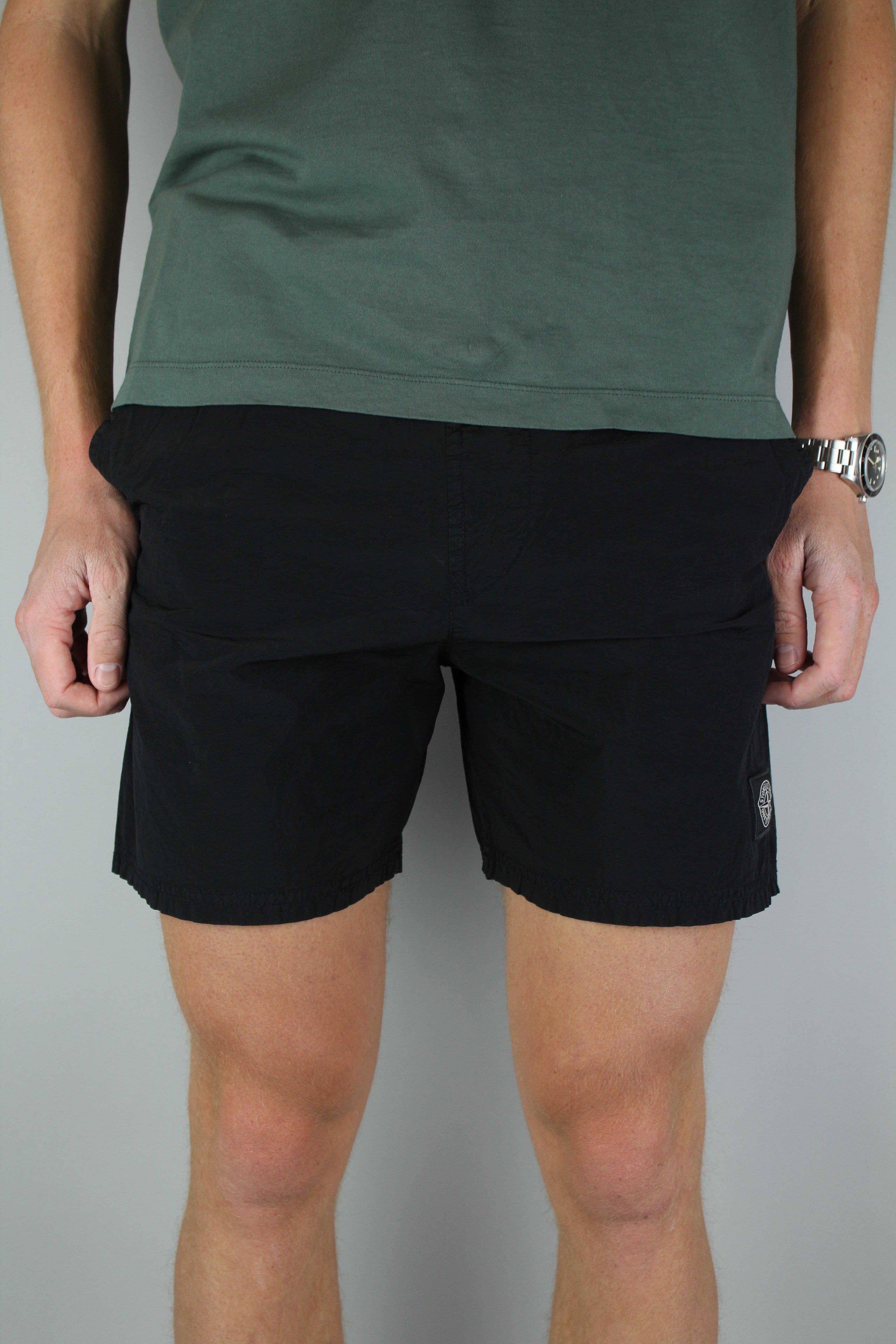 Stone Island Nylon Swim Short 'Black'-9516137775434-The Attic