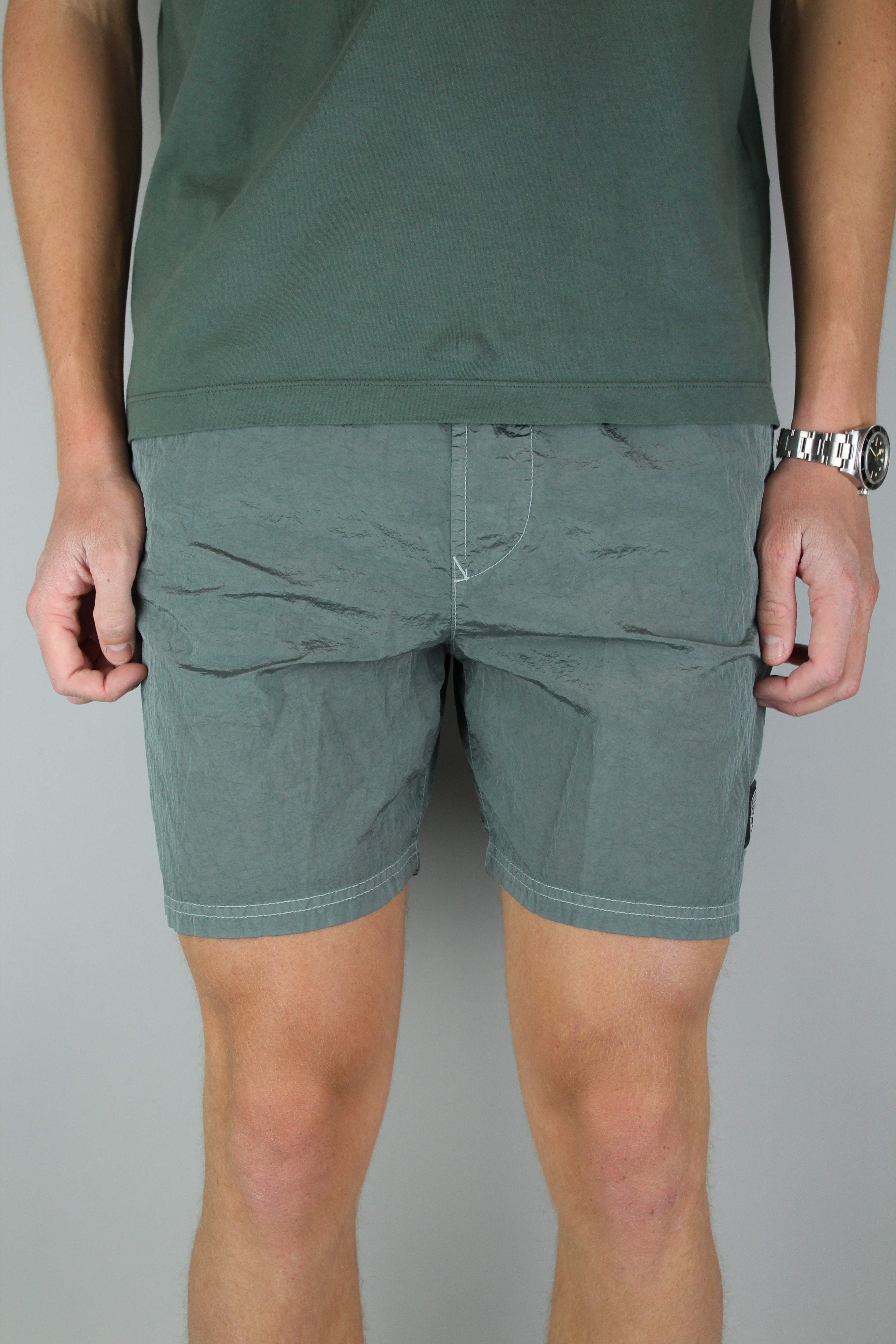 Stone Island Nylon Swim Short 'Green Grey'-9516155273546-The Attic