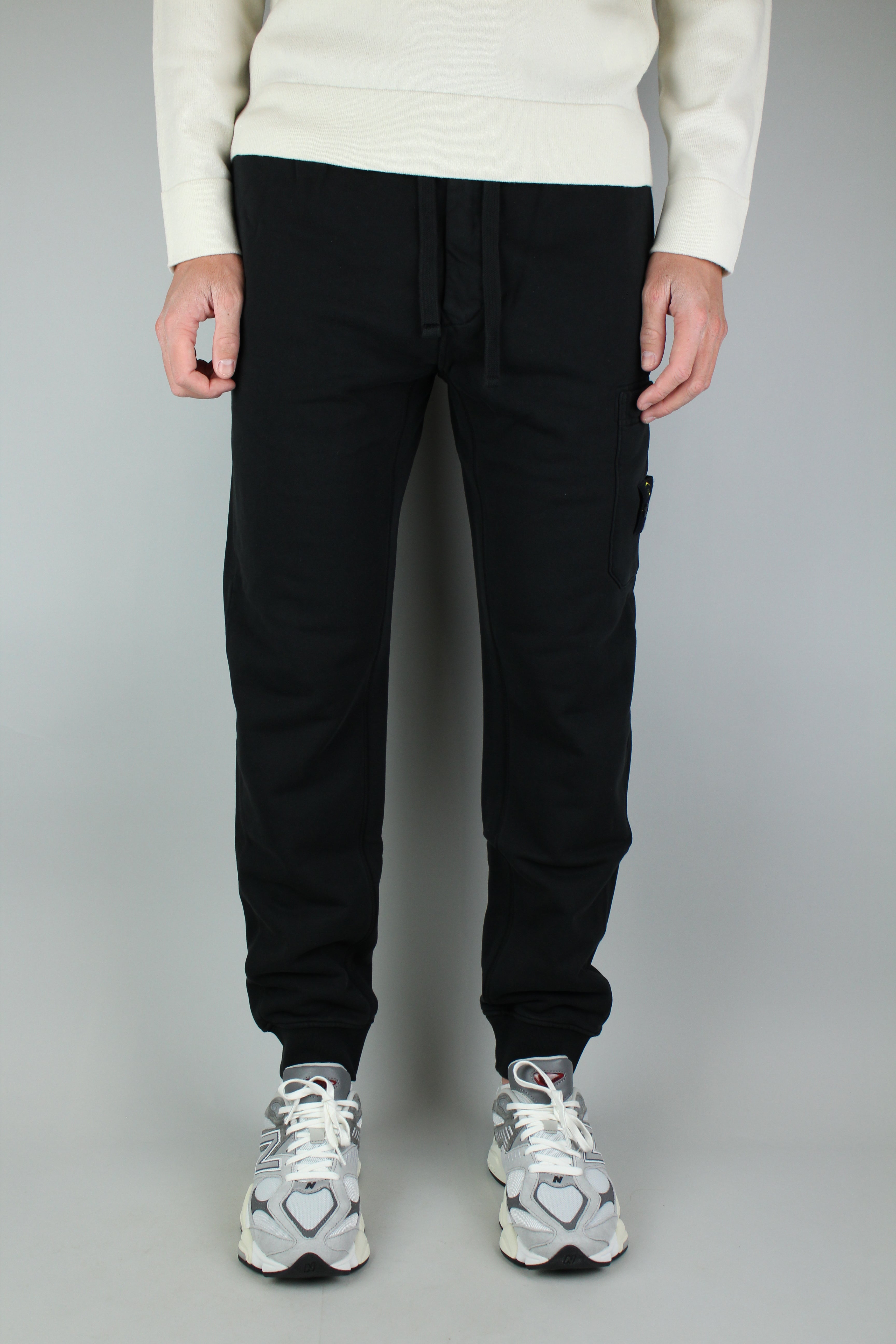 Stone Island Fleece Sweatpants 'Black'-9517002785098-The Attic