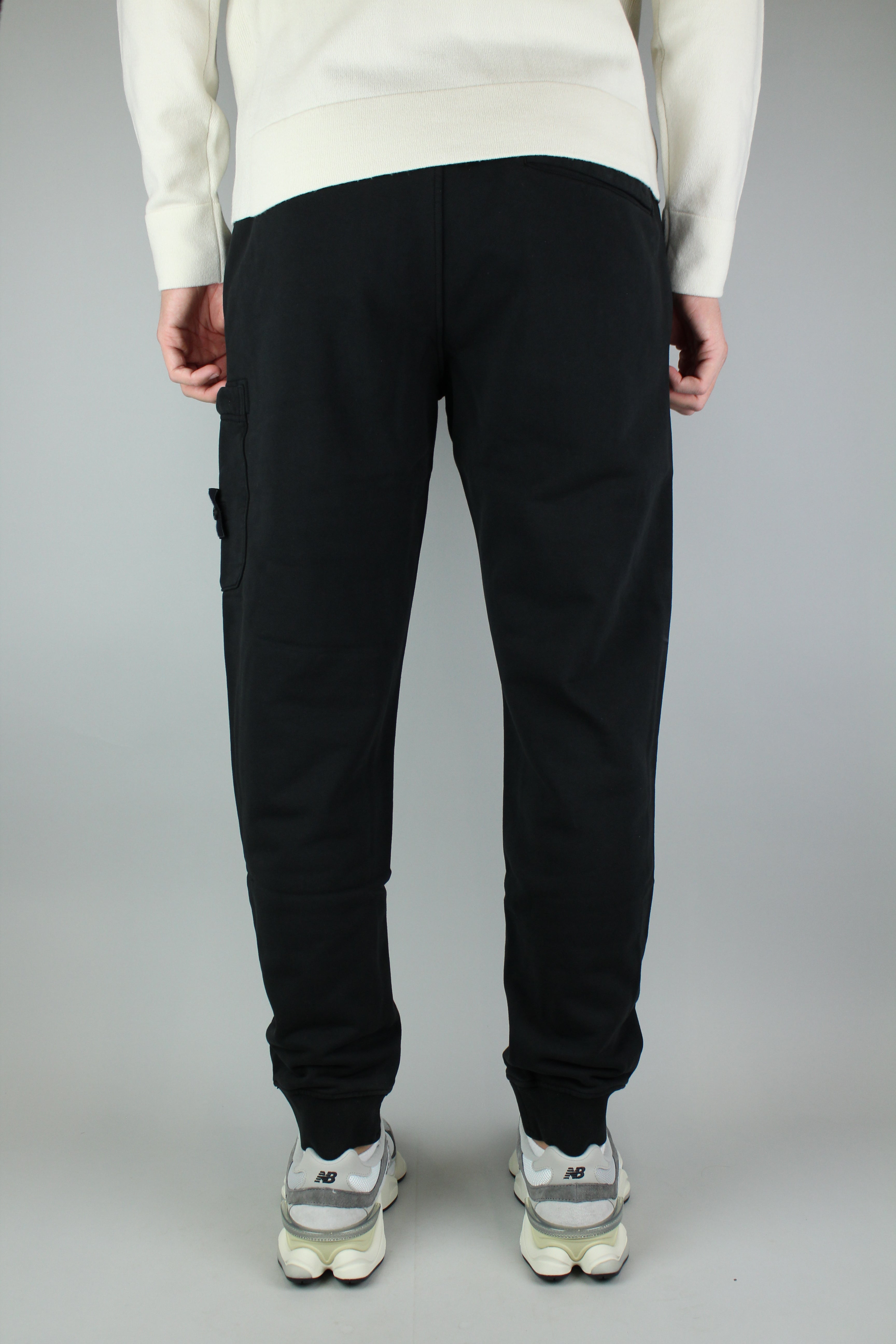 Stone Island Fleece Sweatpants 'Black'-9517002785098-The Attic