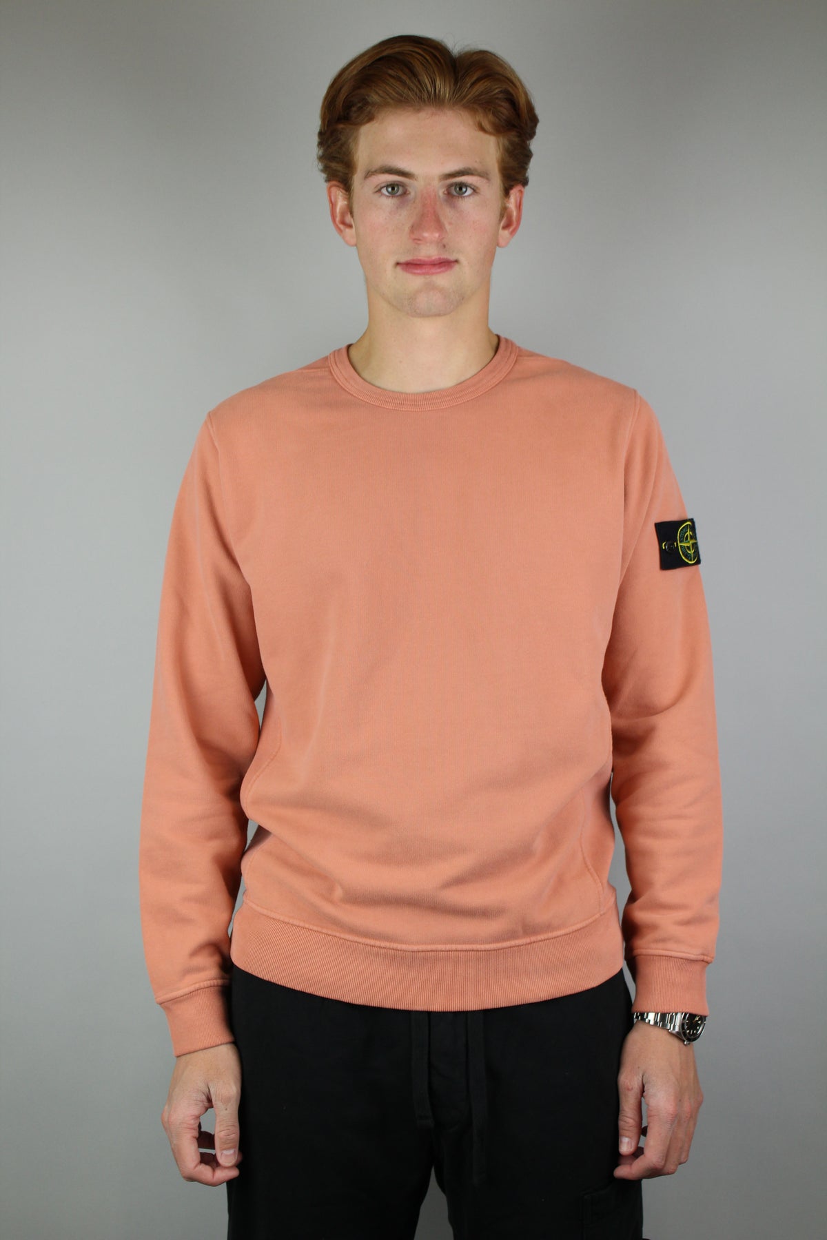 Stone Island Crewneck 'Peach Pink'-9516095996234-The Attic