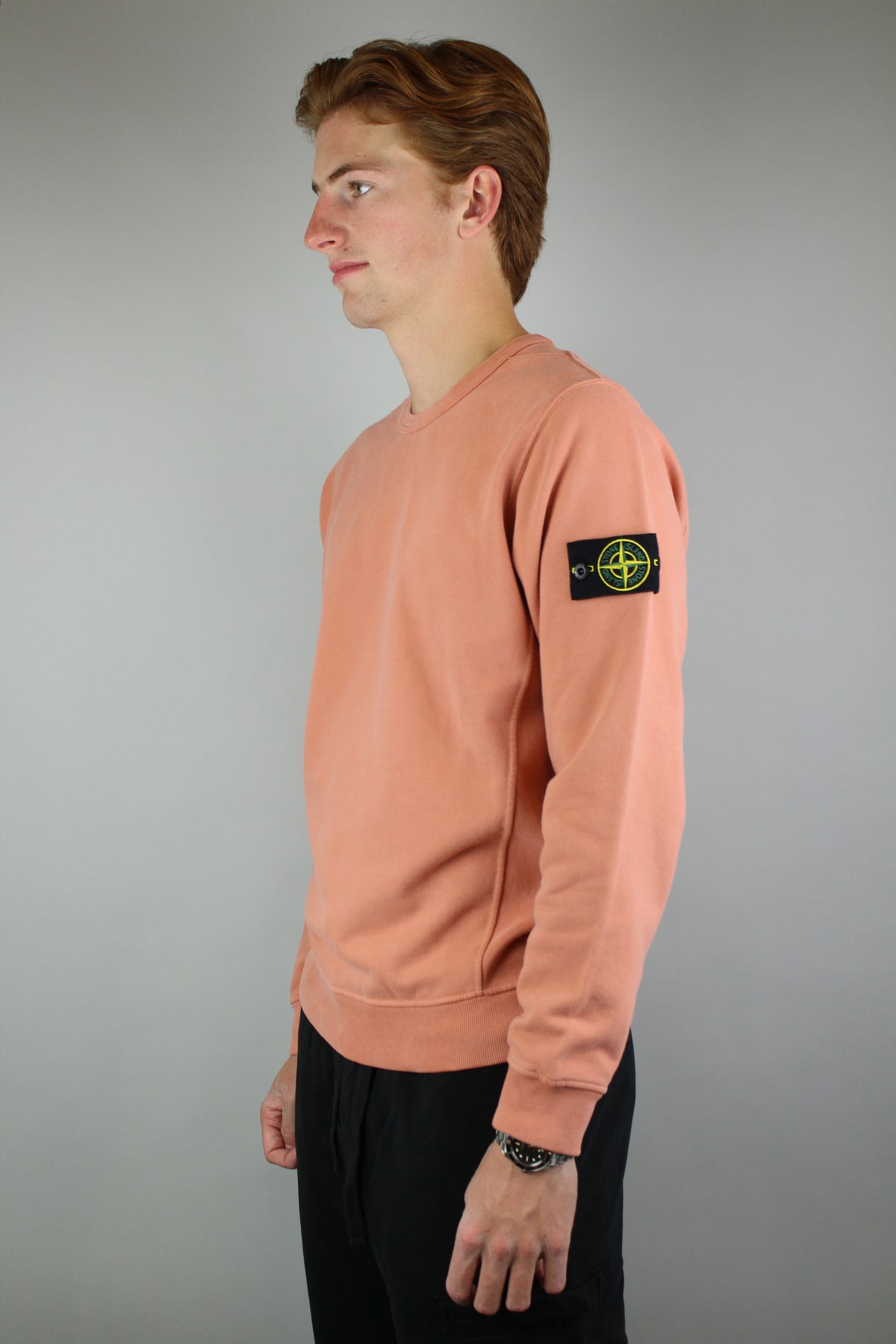 Stone Island Crewneck 'Peach Pink'-9516095996234-The Attic
