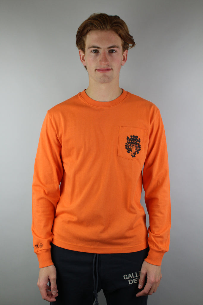 Chrome Hearts Vine Dagger Longsleeve T-Shirt 'Orange/Black' - Size M (ARCHIVE)-9568406143306-The Attic