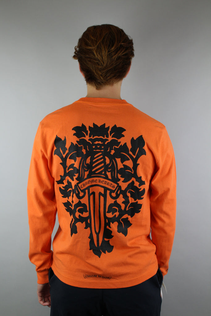 Chrome Hearts Vine Dagger Longsleeve T-Shirt 'Orange/Black' - Size M (ARCHIVE)-9568406143306-The Attic