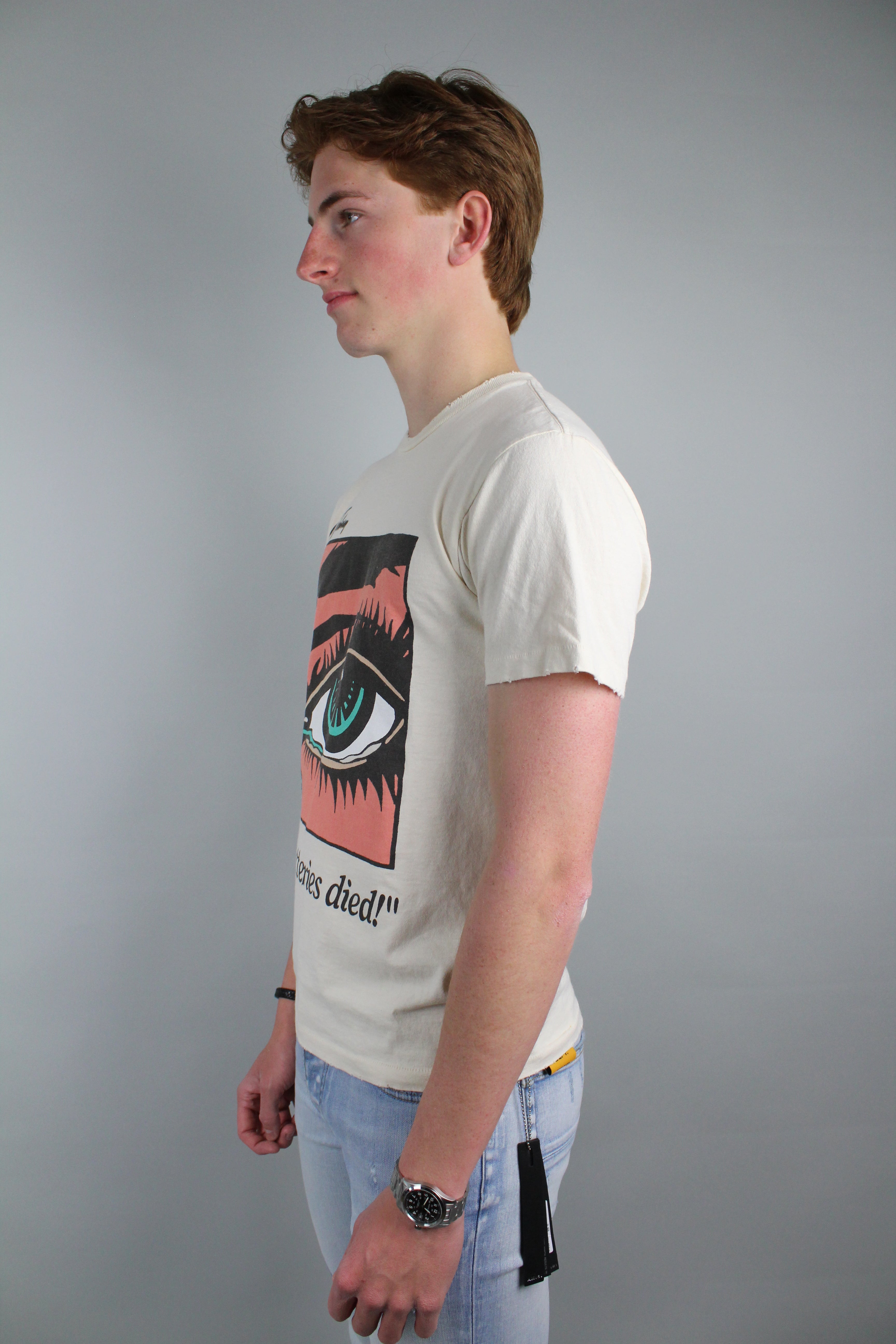 Gallery Dept. Dead Batteries T-Shirt 'Antique White'-8747004690762-The Attic