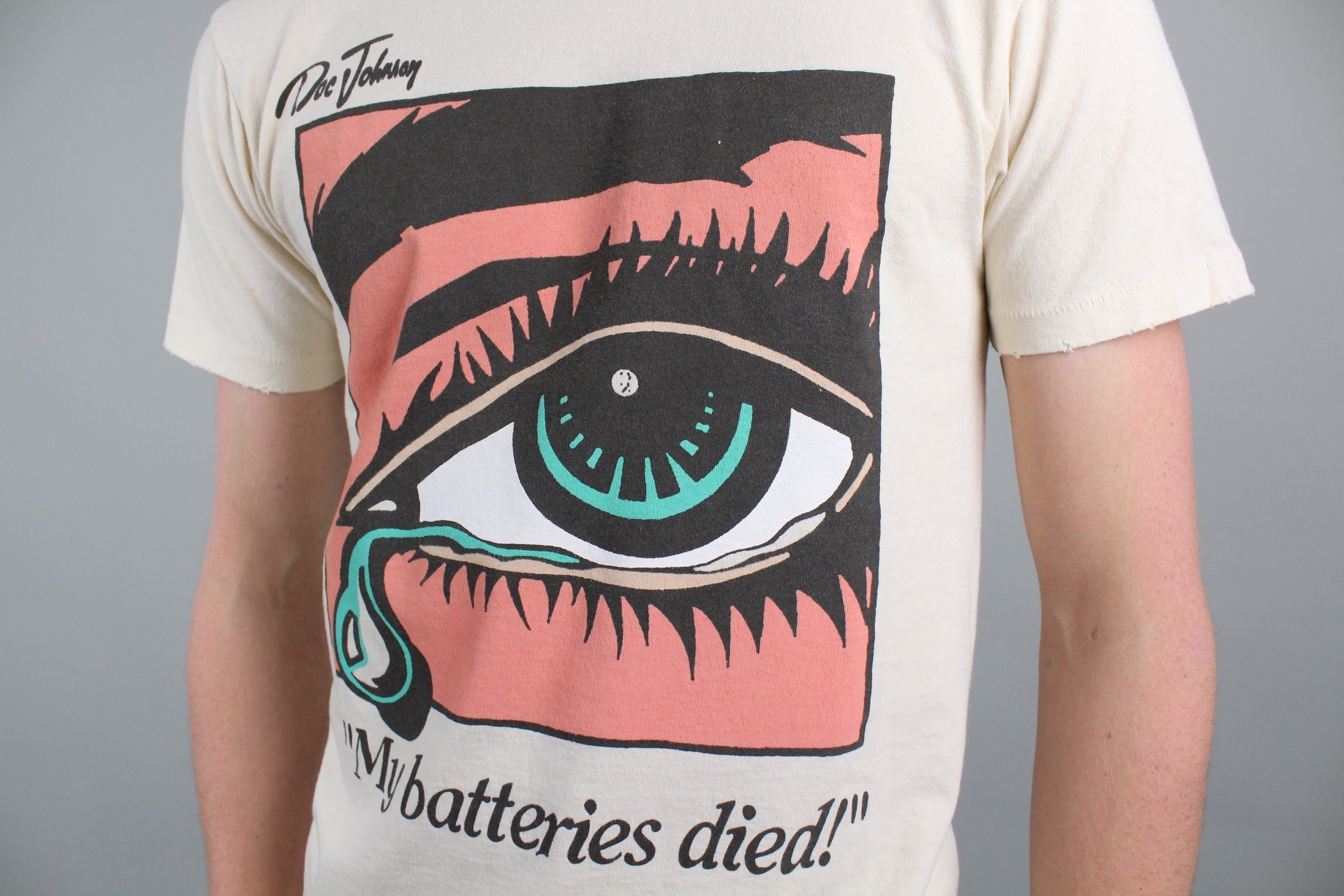 Gallery Dept. Dead Batteries T-Shirt 'Antique White'-8747004690762-The Attic