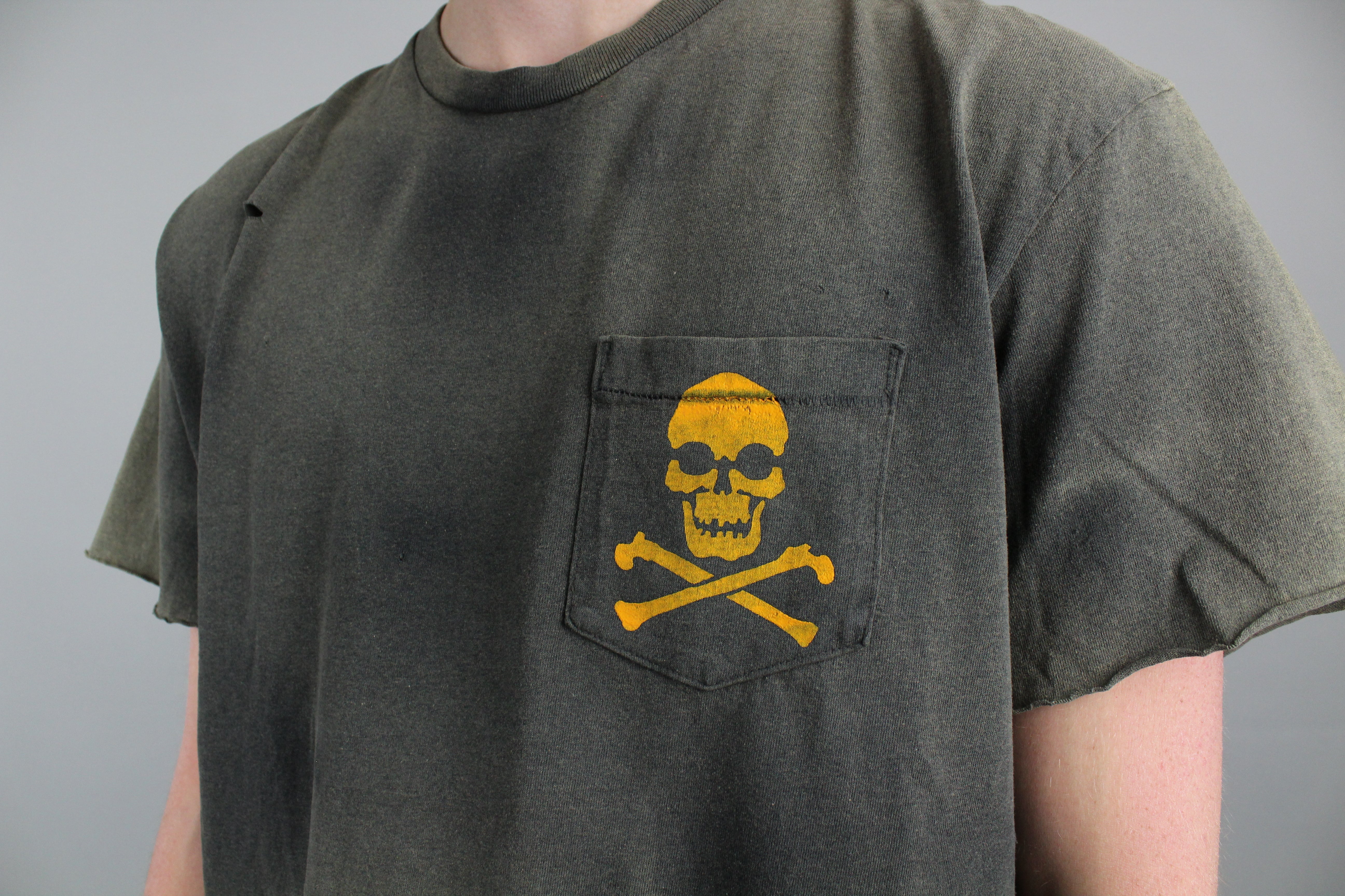 Gallery Dept. Pirate Zip T-Shirt 'Aged Black'-8747011047754-The Attic