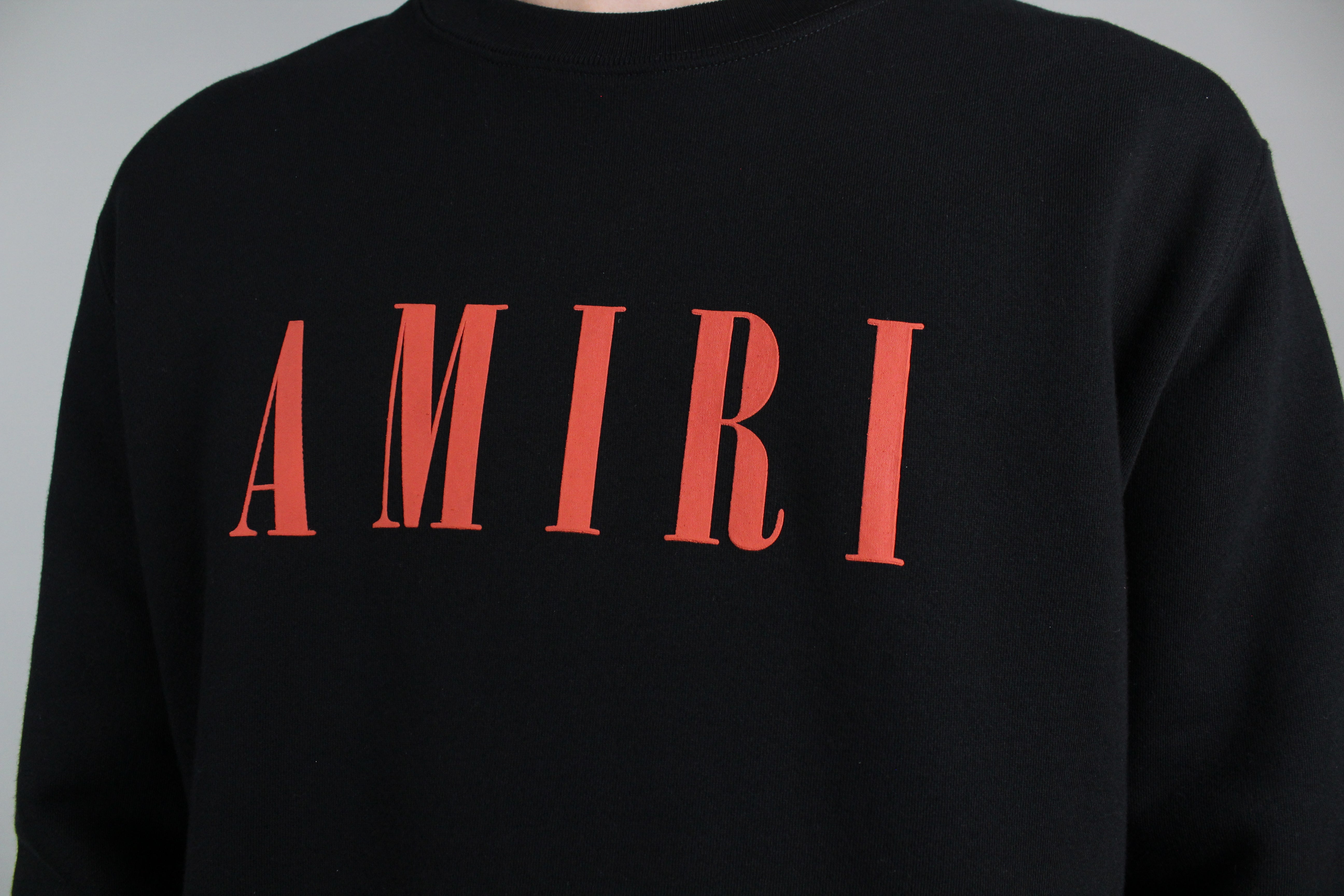 Amiri Core Logo Crewneck 'Black'-7629272645782-The Attic