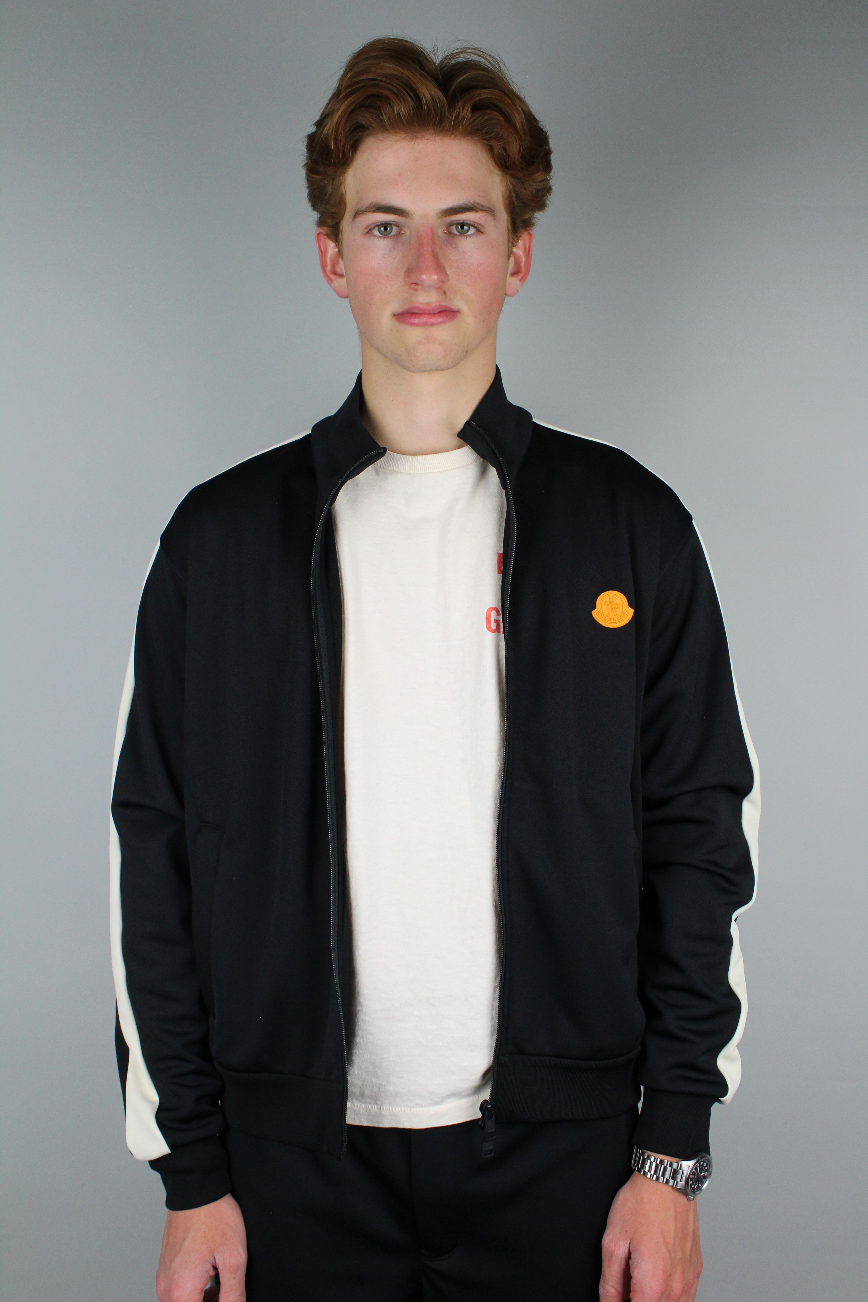 Moncler Zip Up Cardigan (Black)-8474734231882-The Attic
