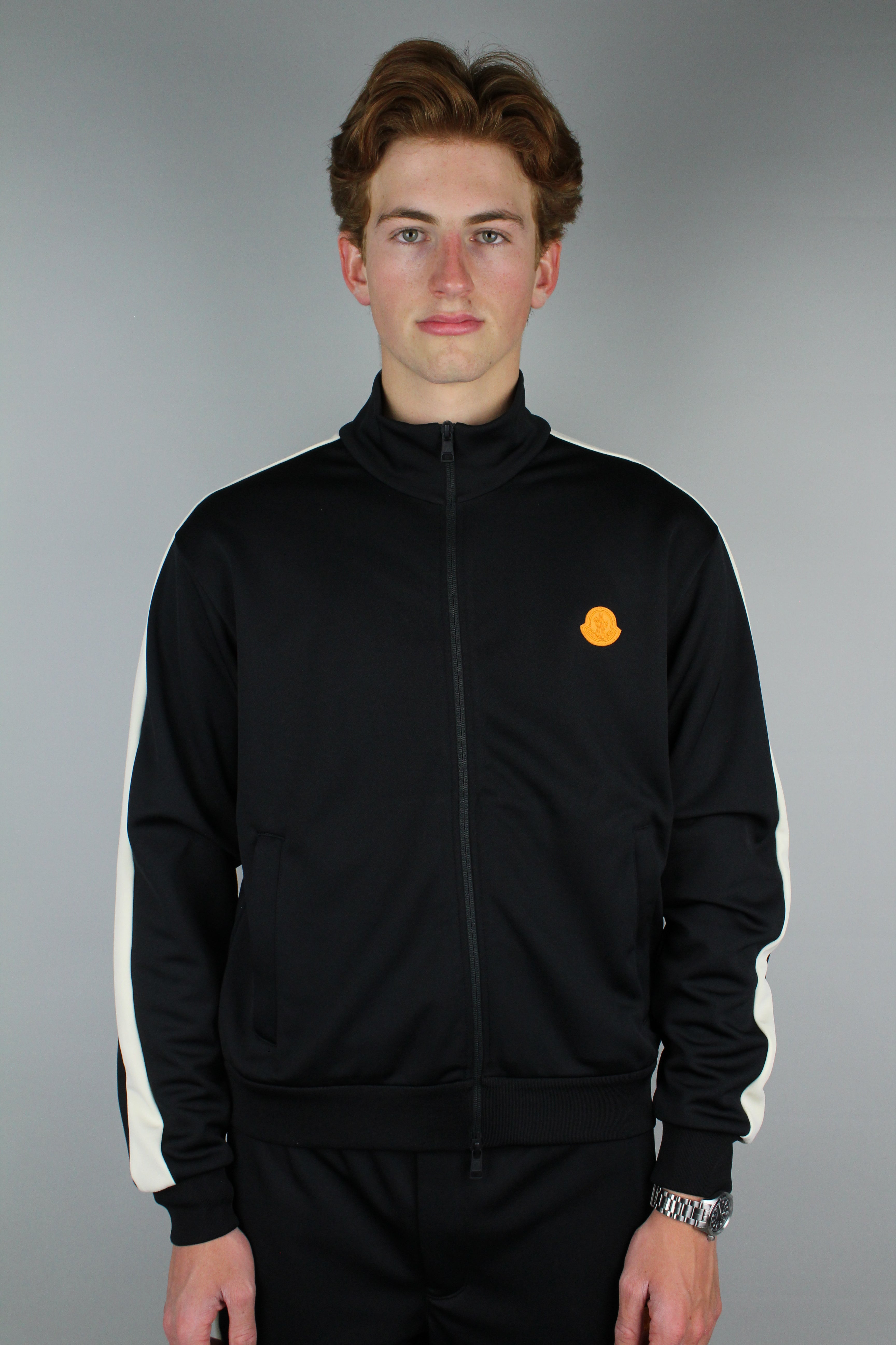 Moncler Zip Up Cardigan (Black)-8474734231882-The Attic