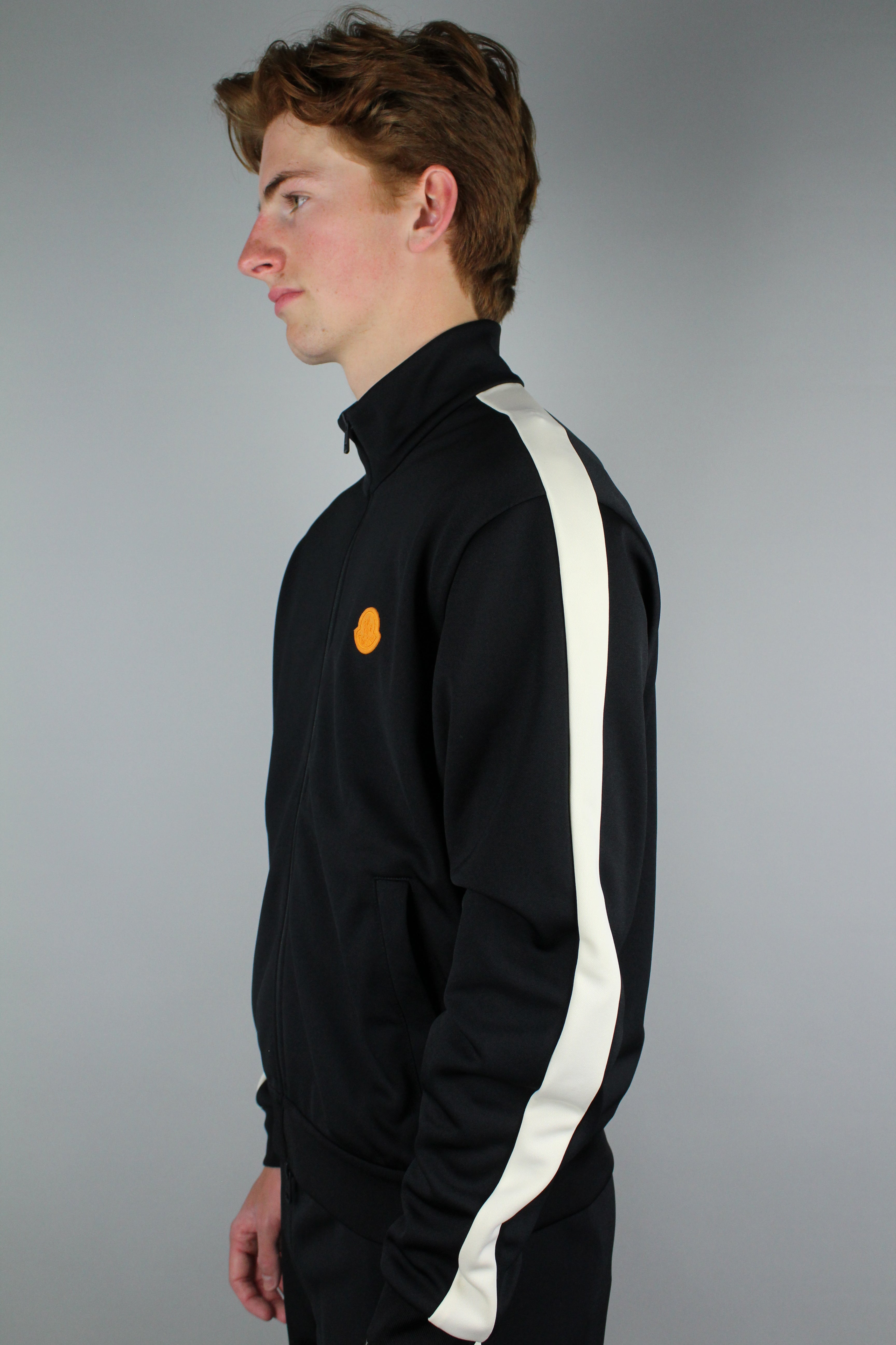 Moncler Zip Up Cardigan (Black)-8474734231882-The Attic