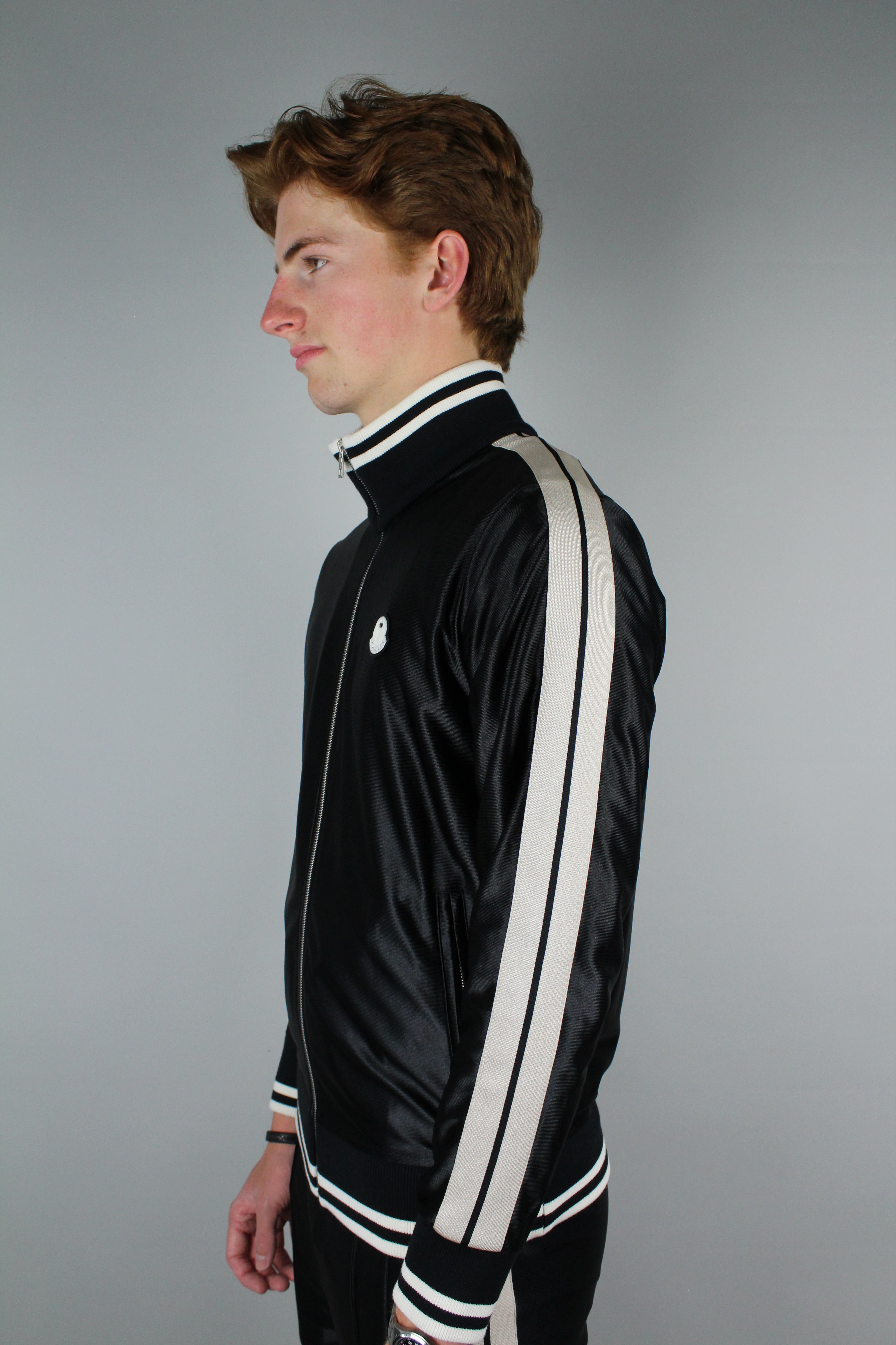 Moncler X Palm Angels Shiny Track Jacket 'Black'-8481734033738-The Attic
