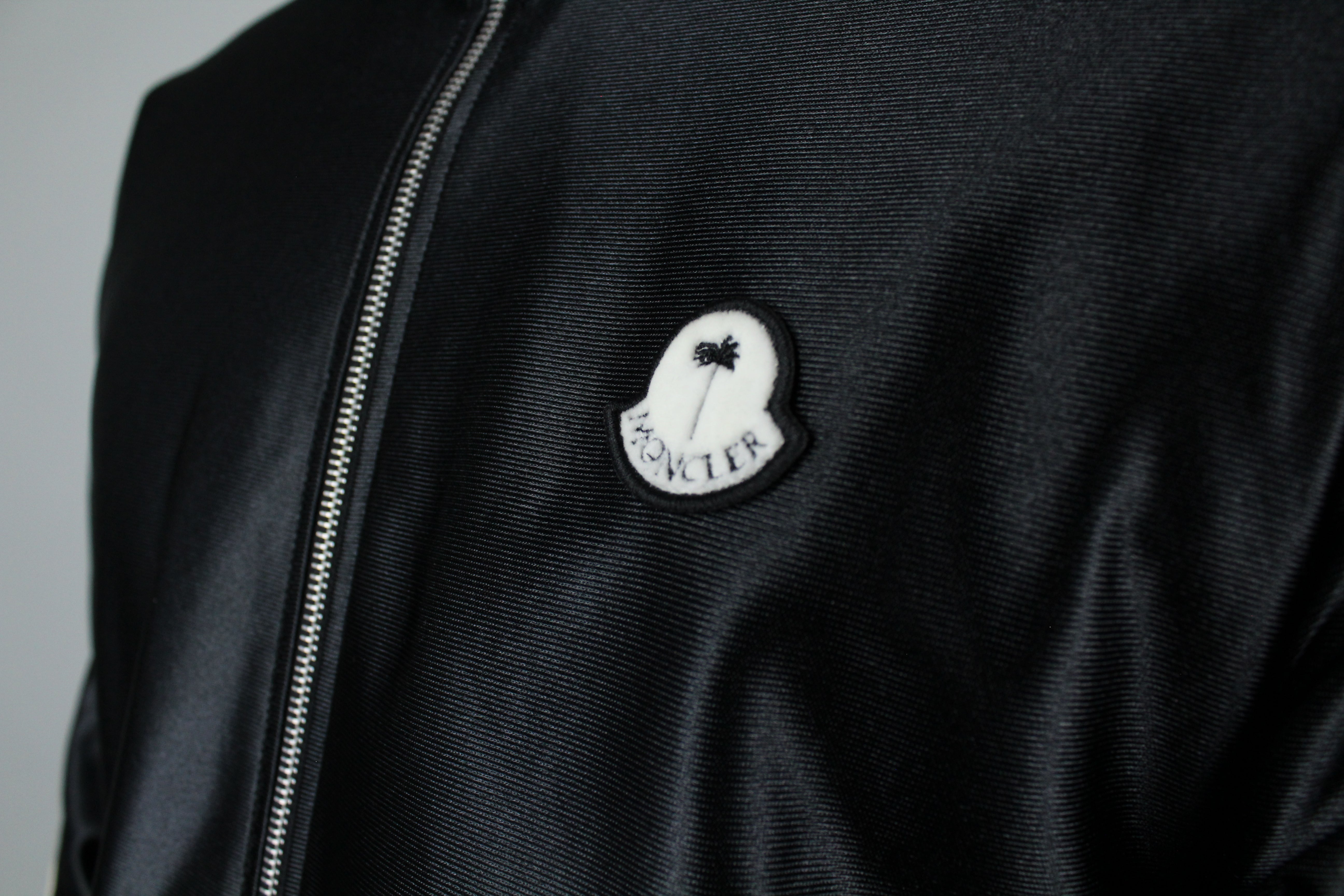 Moncler X Palm Angels Shiny Track Jacket 'Black'-8481734033738-The Attic