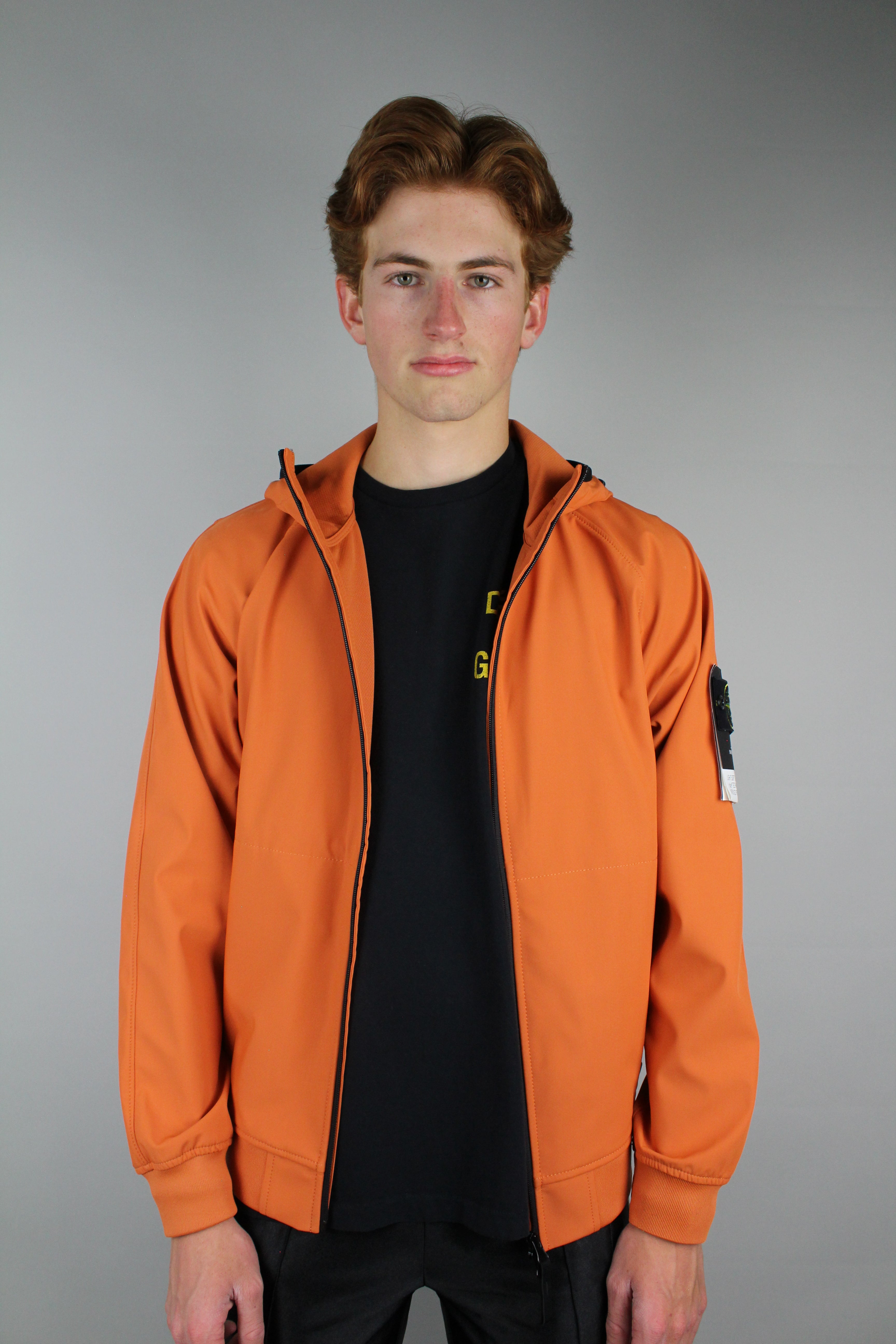 Stone Island Light Soft Shell-R Jacket 'Orange'-8478330454346-The Attic