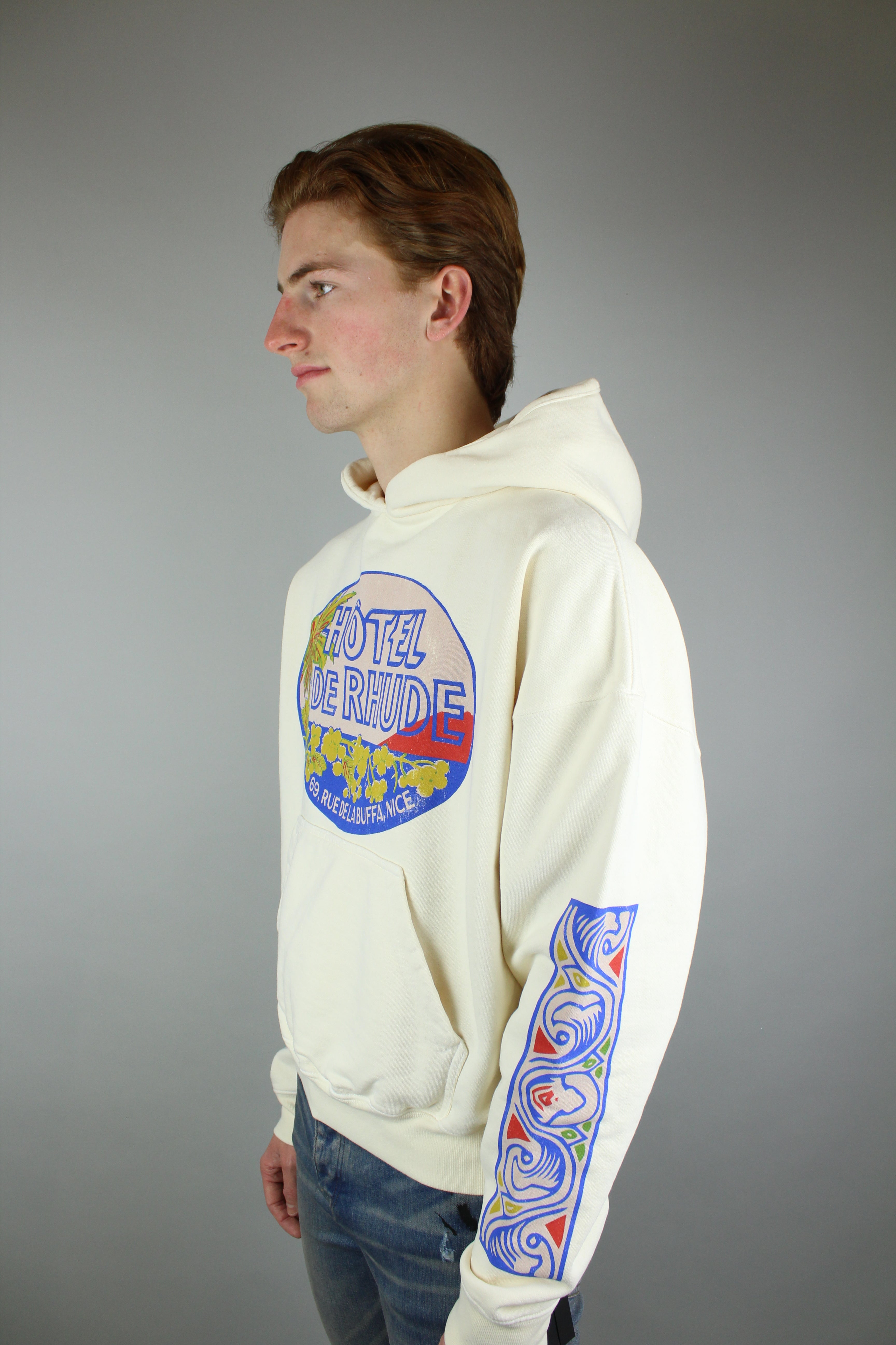 Rhude Hotel Hoodie 'Vintage White'-9620421149002-The Attic
