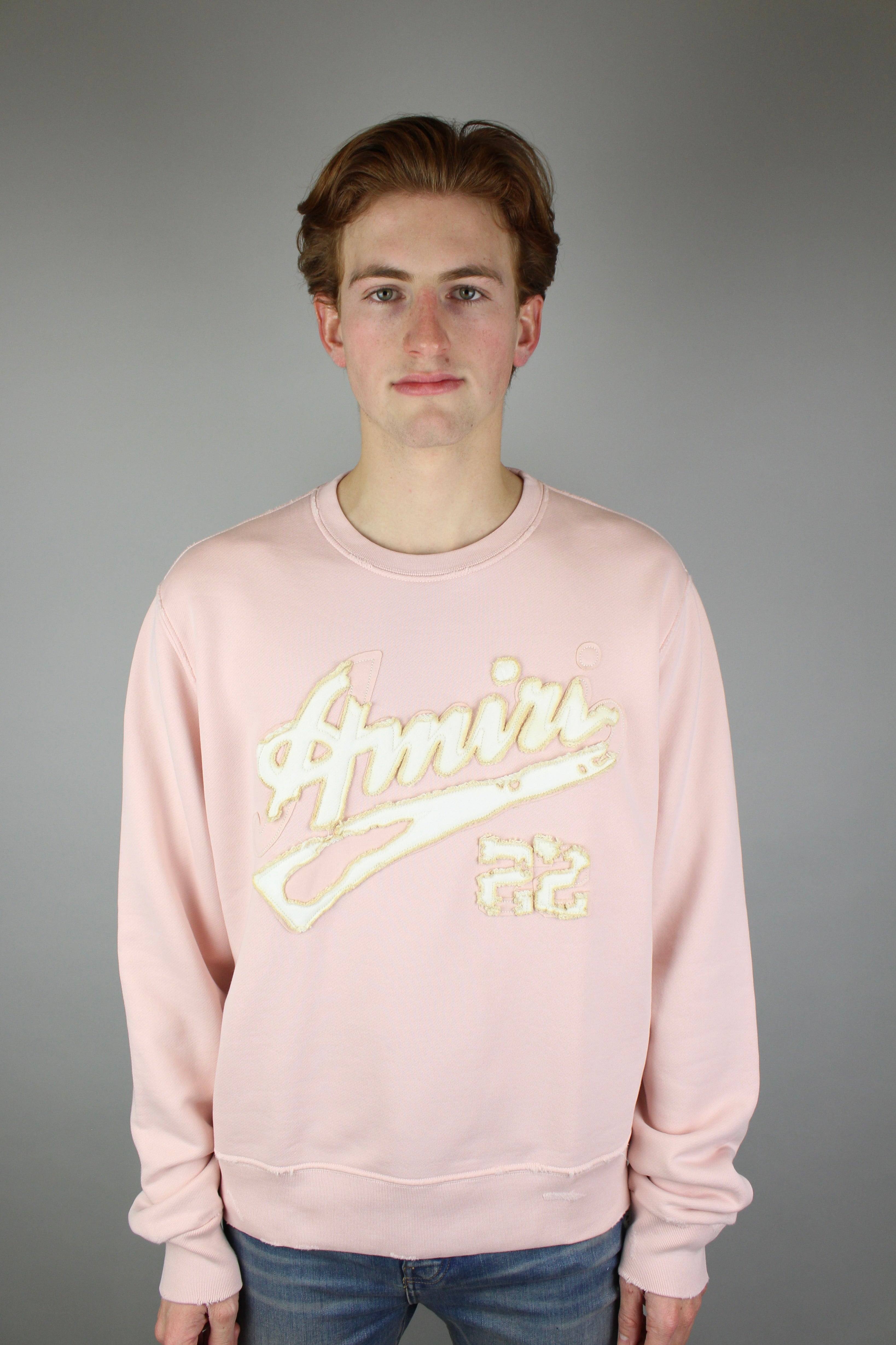 Amiri 22 Crewneck 'Pink'-9620434813258-The Attic