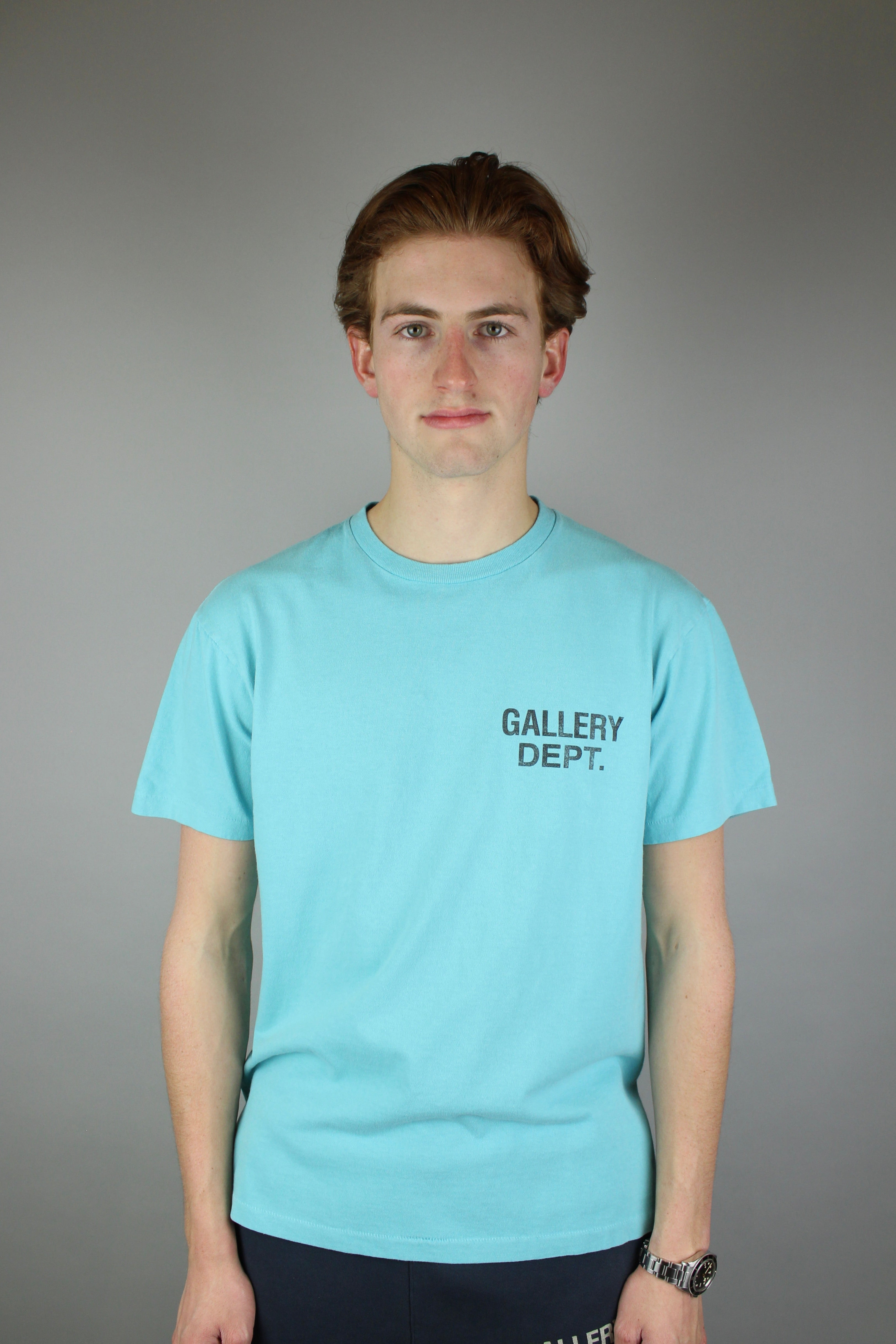 Gallery Dept. Souvenir Tee 'Light Teal'-9621136212298-The Attic