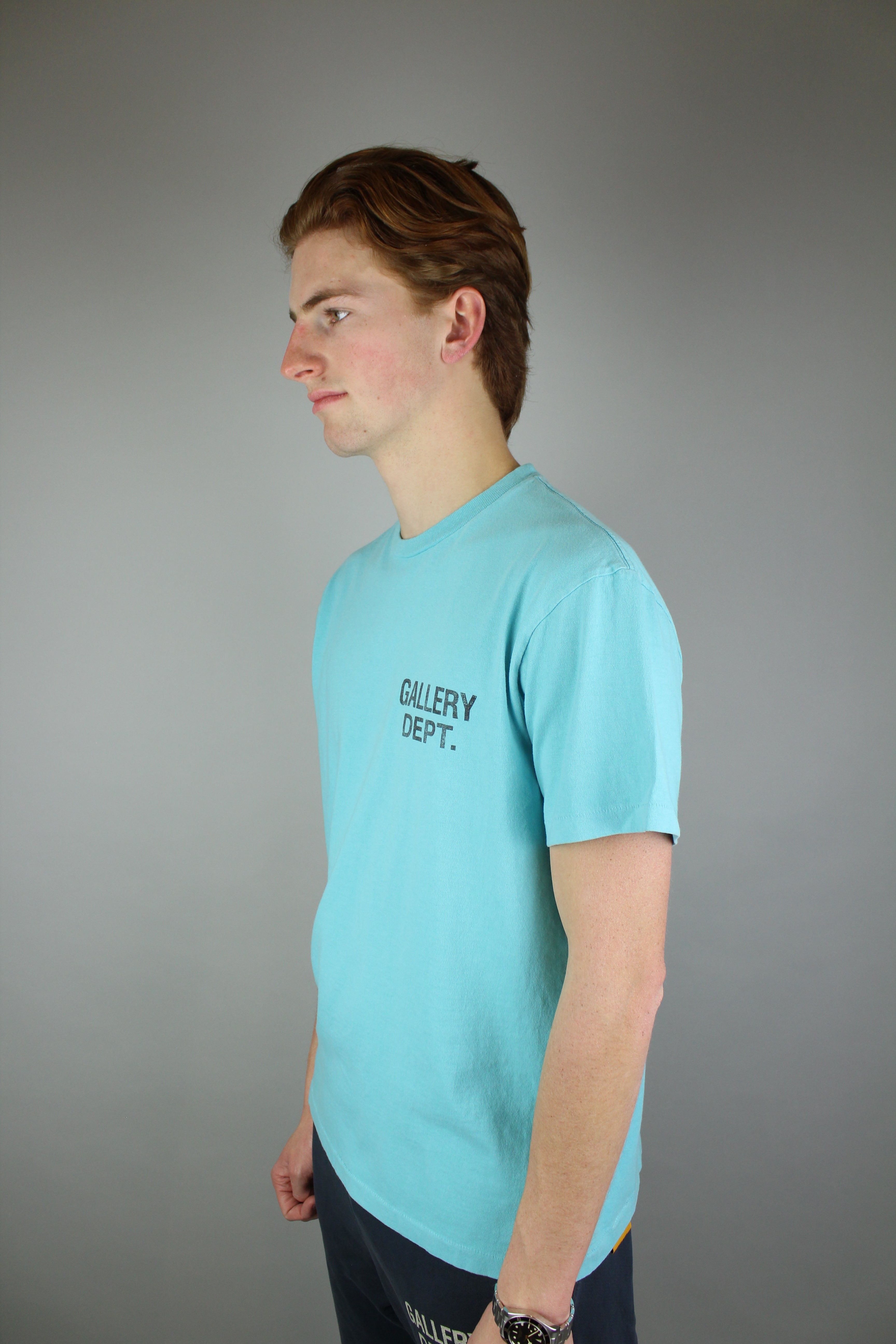 Gallery Dept. Souvenir Tee 'Light Teal'-9621136212298-The Attic