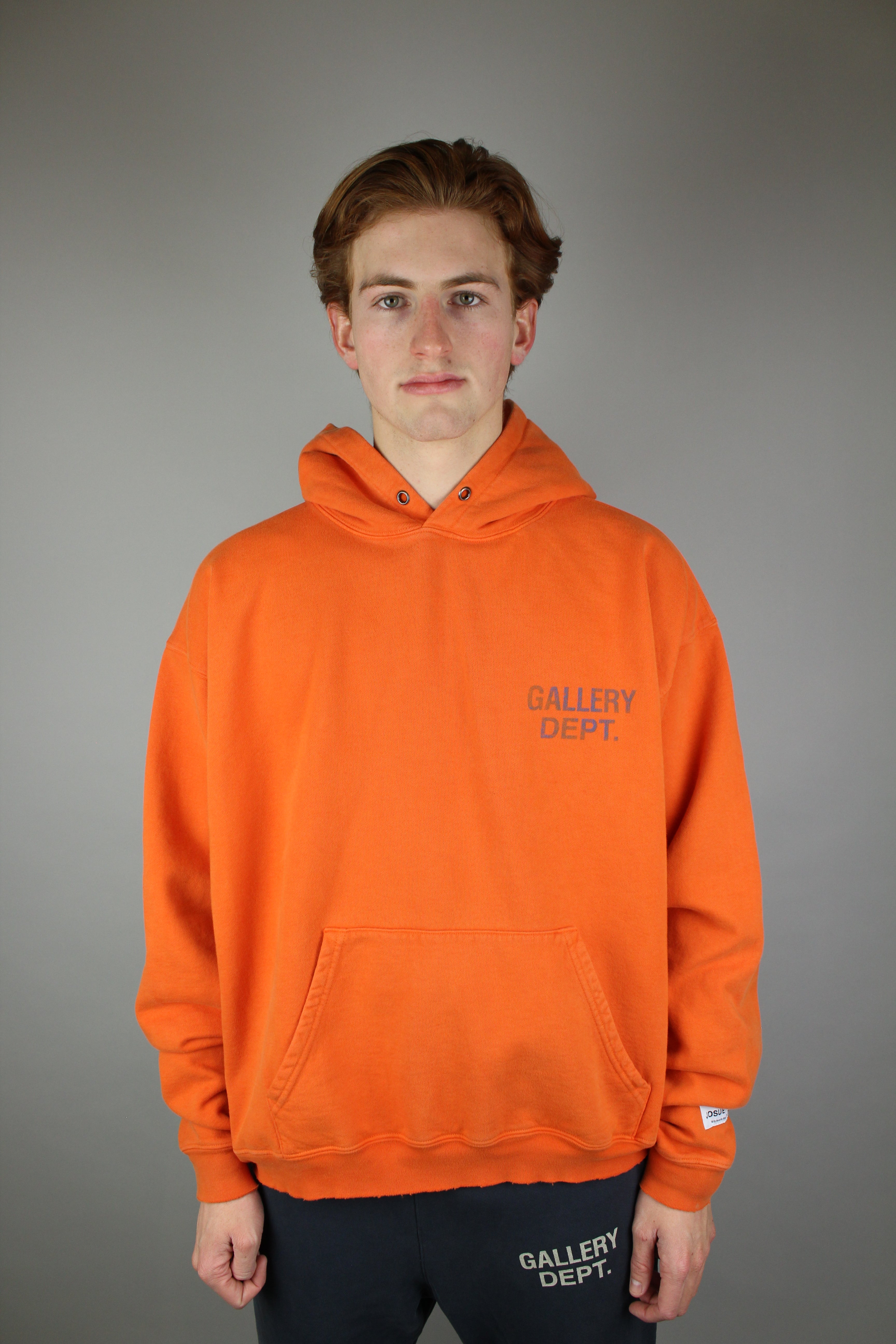 Gallery Dept. 90'S GD Logo Hoodie 'Bright Orange'-9621098529098-The Attic