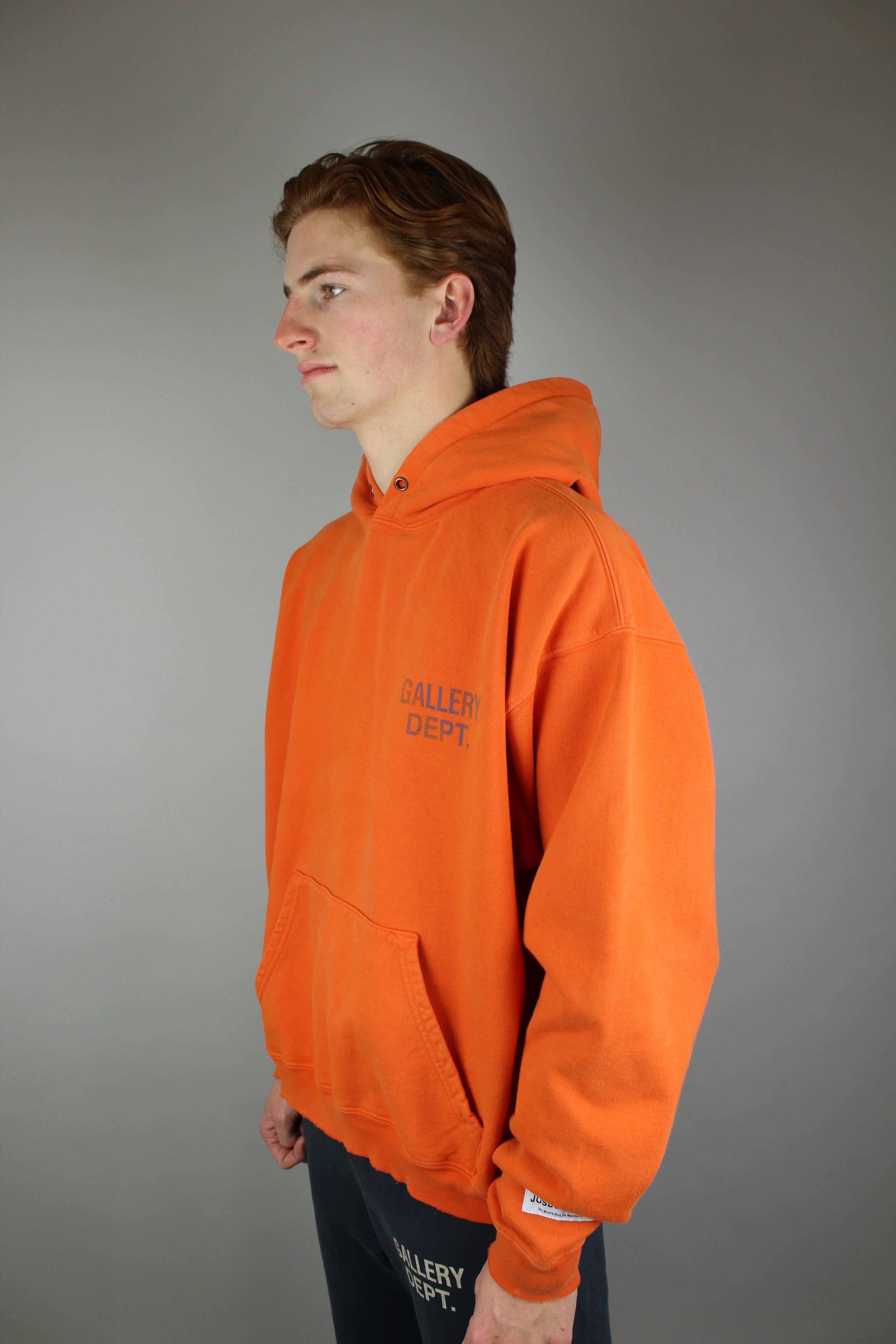 Gallery Dept. 90'S GD Logo Hoodie 'Bright Orange'-9621098529098-The Attic