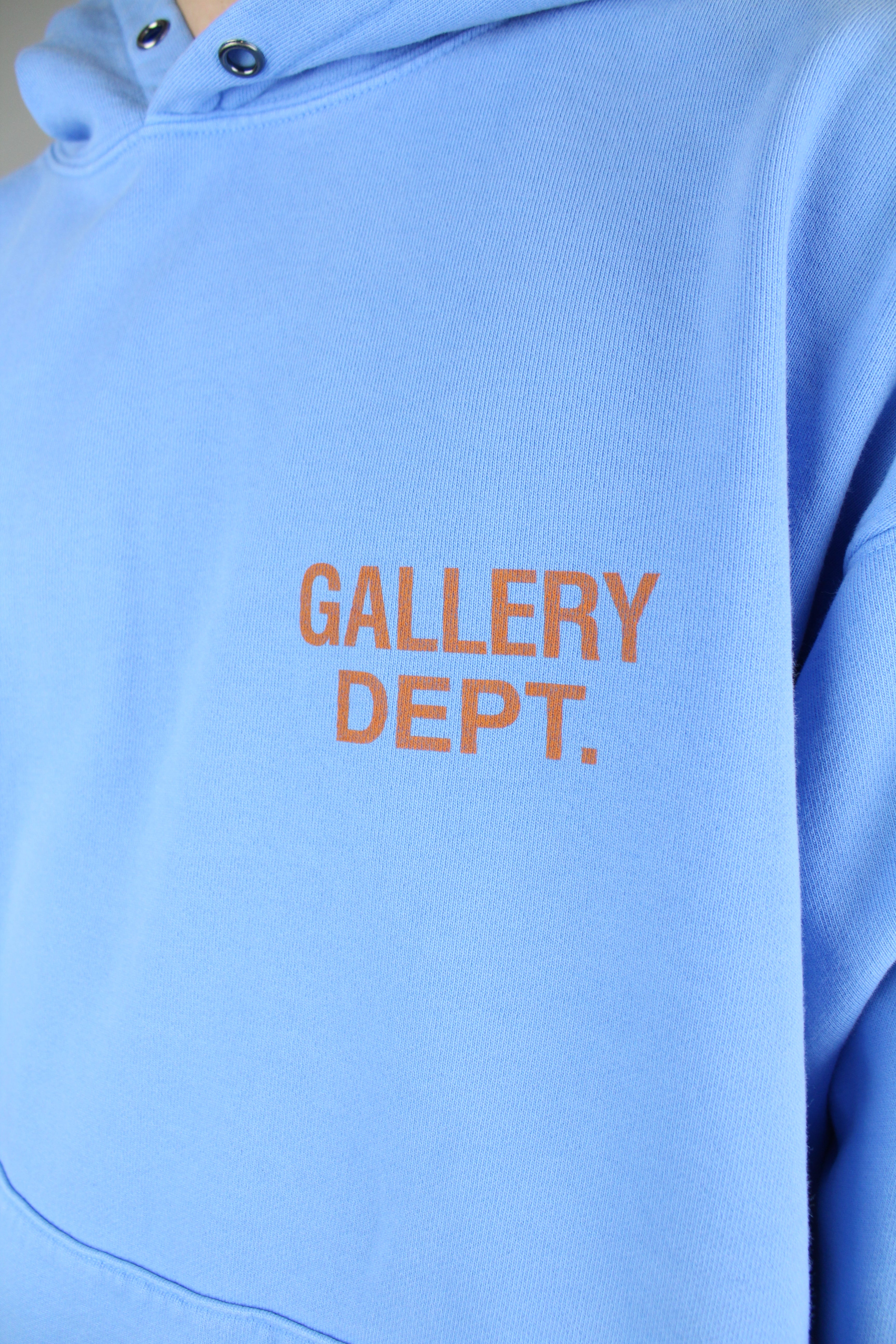 Gallery Dept. 90'S GD Logo Hoodie 'Baby Blue'-9621108621642-The Attic