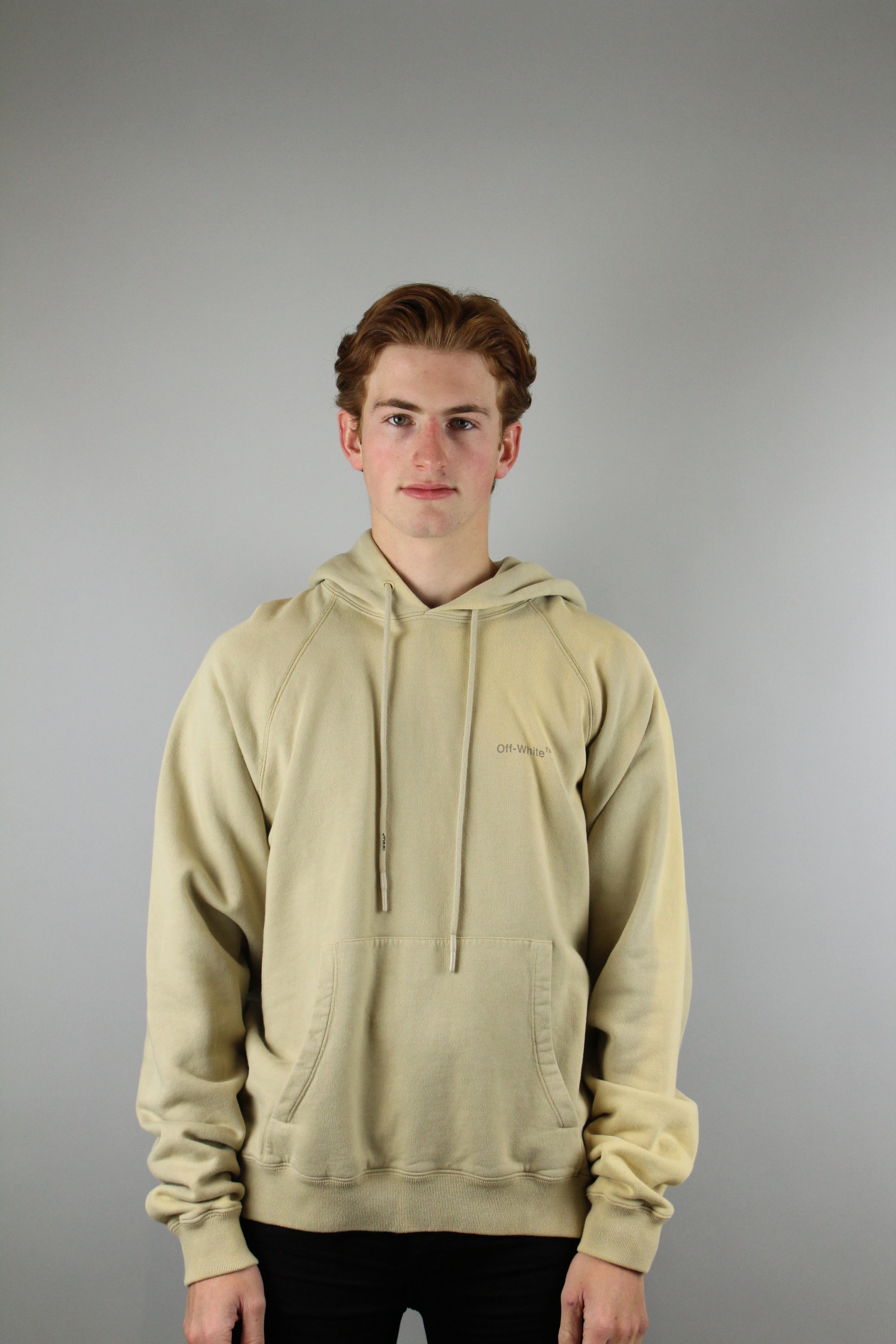 Off-White Diag Tab Skate Hoodie 'Dark Sand'-8611684417866-The Attic