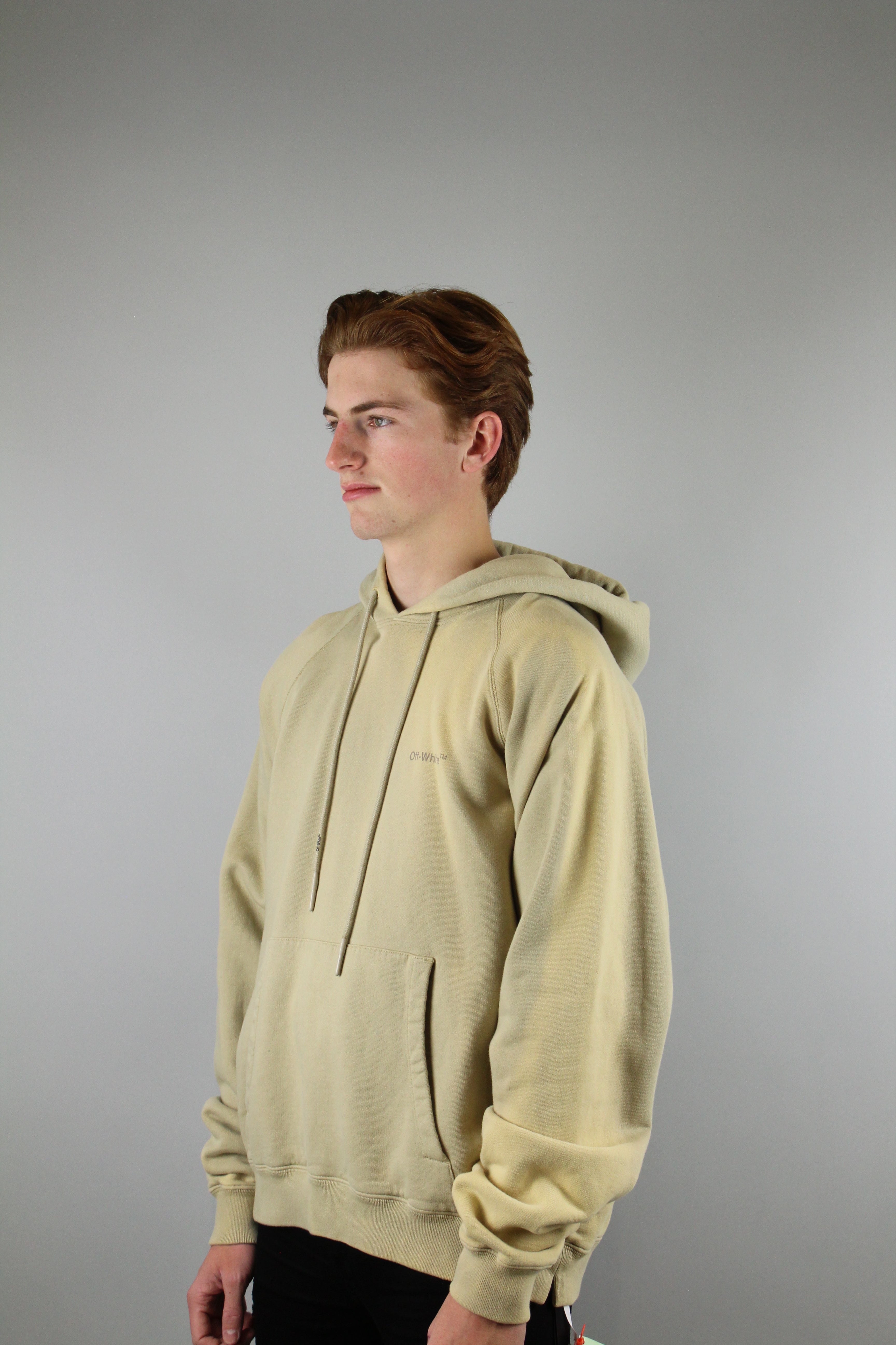 Off-White Diag Tab Skate Hoodie 'Dark Sand'-8611684417866-The Attic