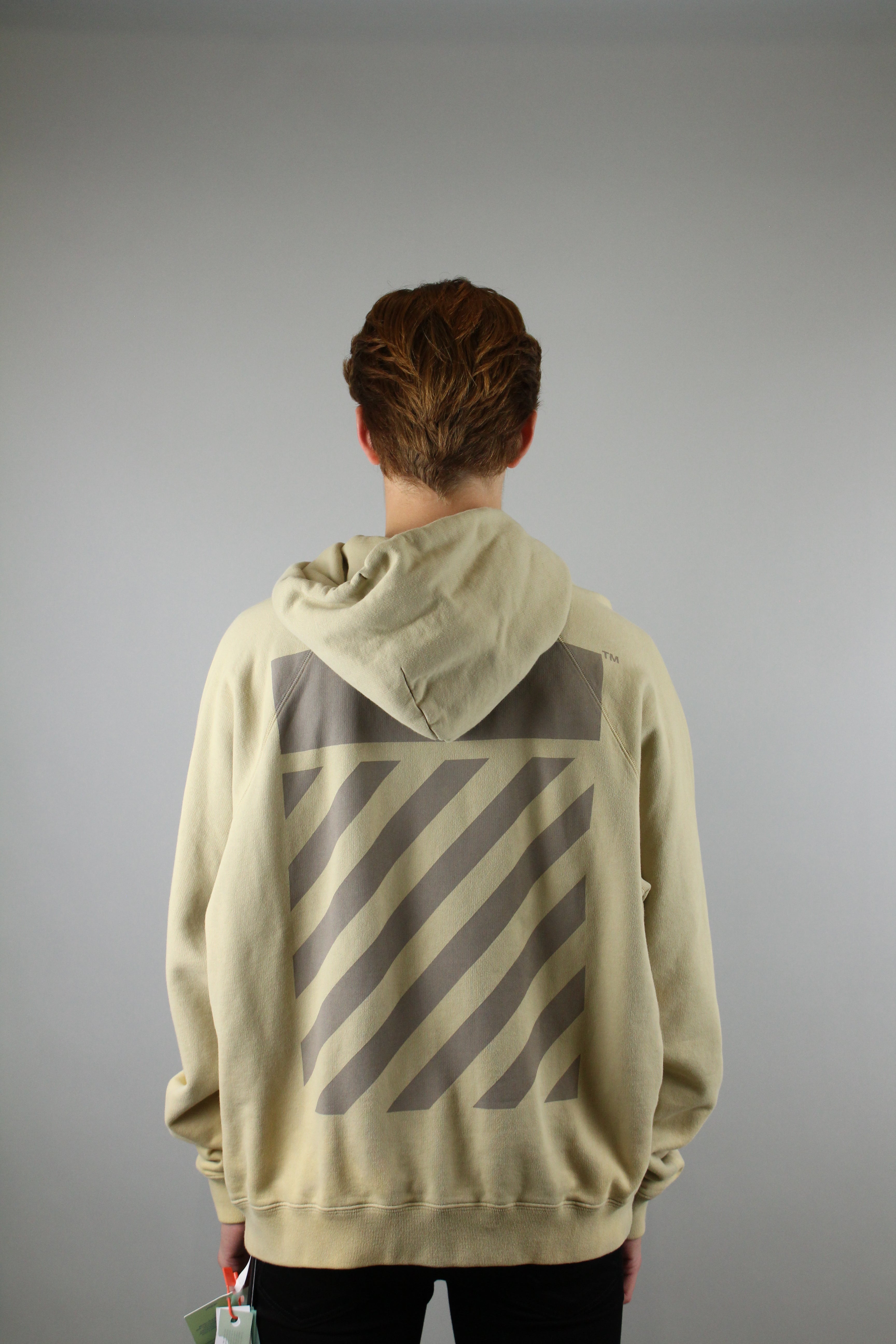Off-White Diag Tab Skate Hoodie 'Dark Sand'-8611684417866-The Attic